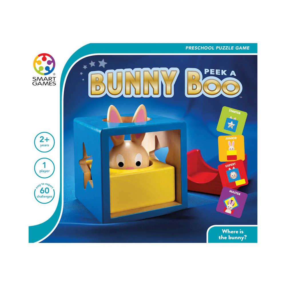 SmartGames Bunny Peek A Boo Wooden 3D Puzzle - 60 Challenges - Image 2