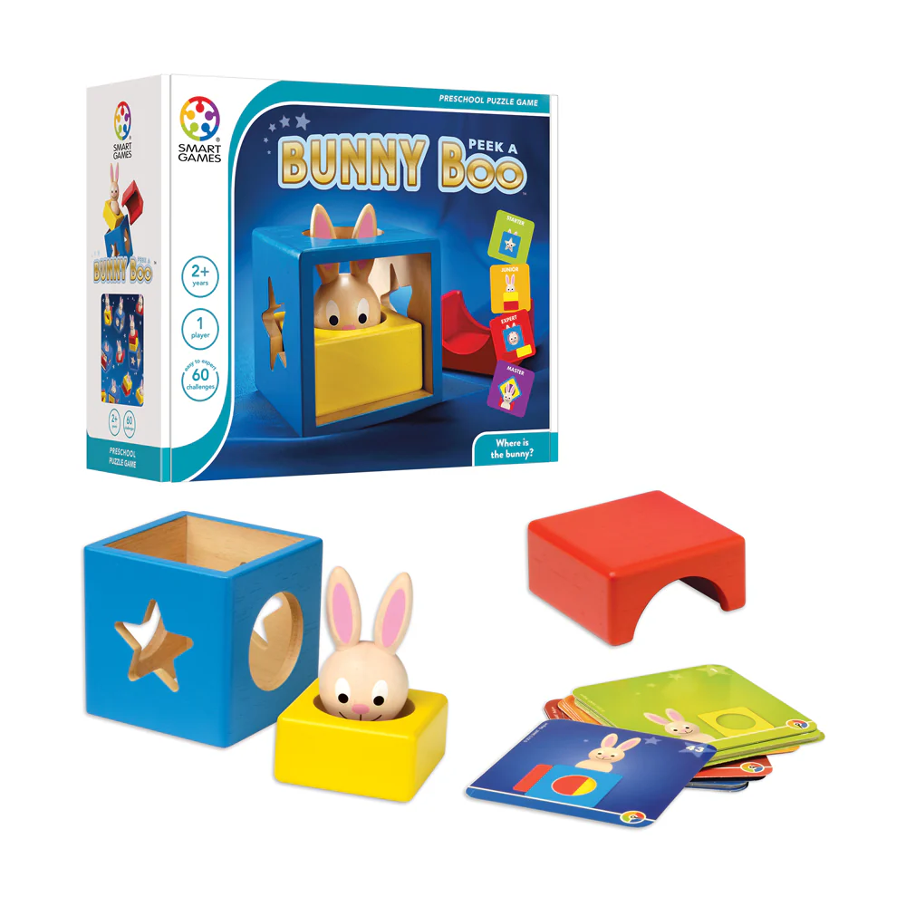 SmartGames Bunny Peek A Boo Wooden 3D Puzzle - 60 Challenges - Image 3