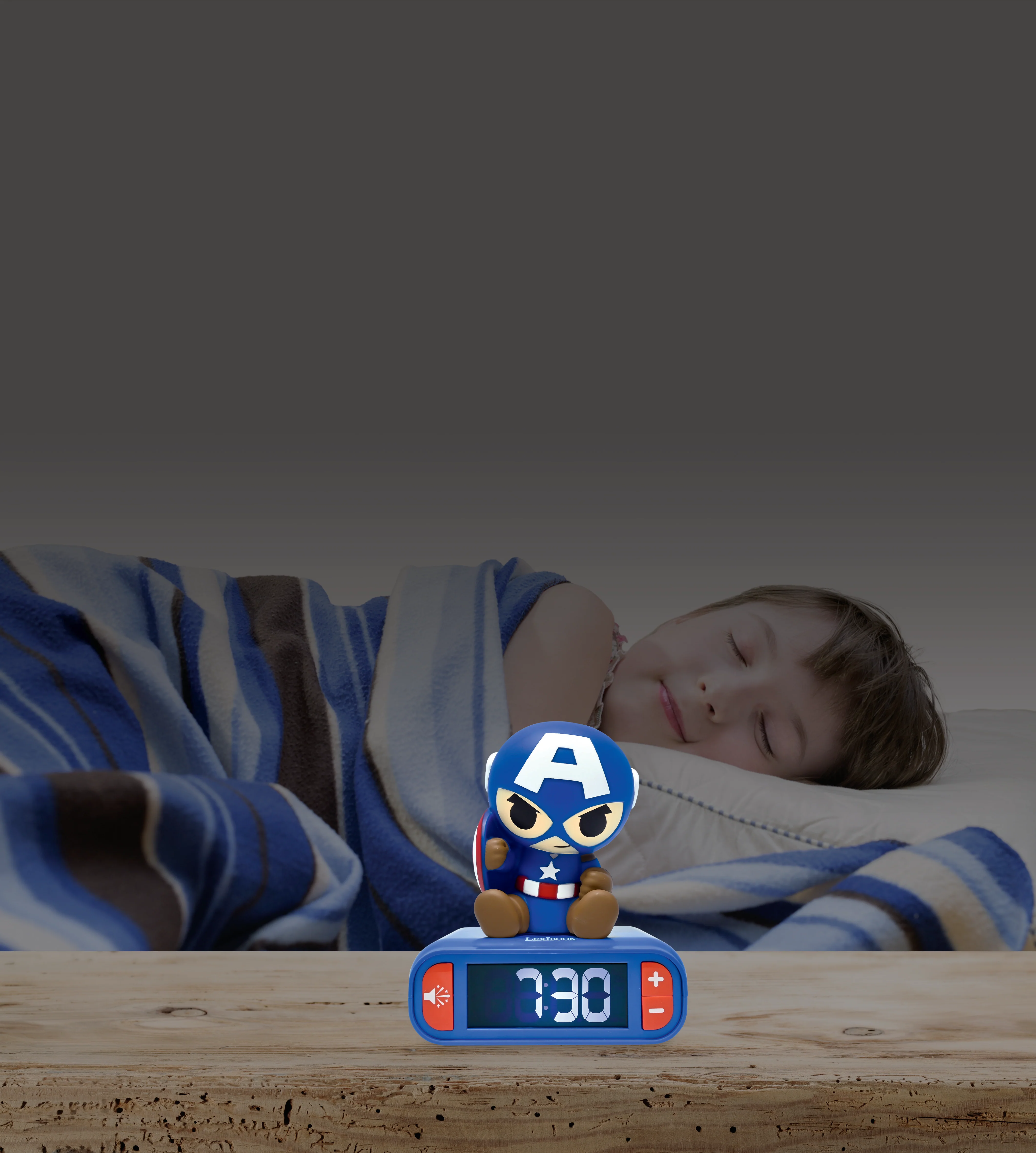 Captain America Night light Alarm Clock with sounds - Image 5
