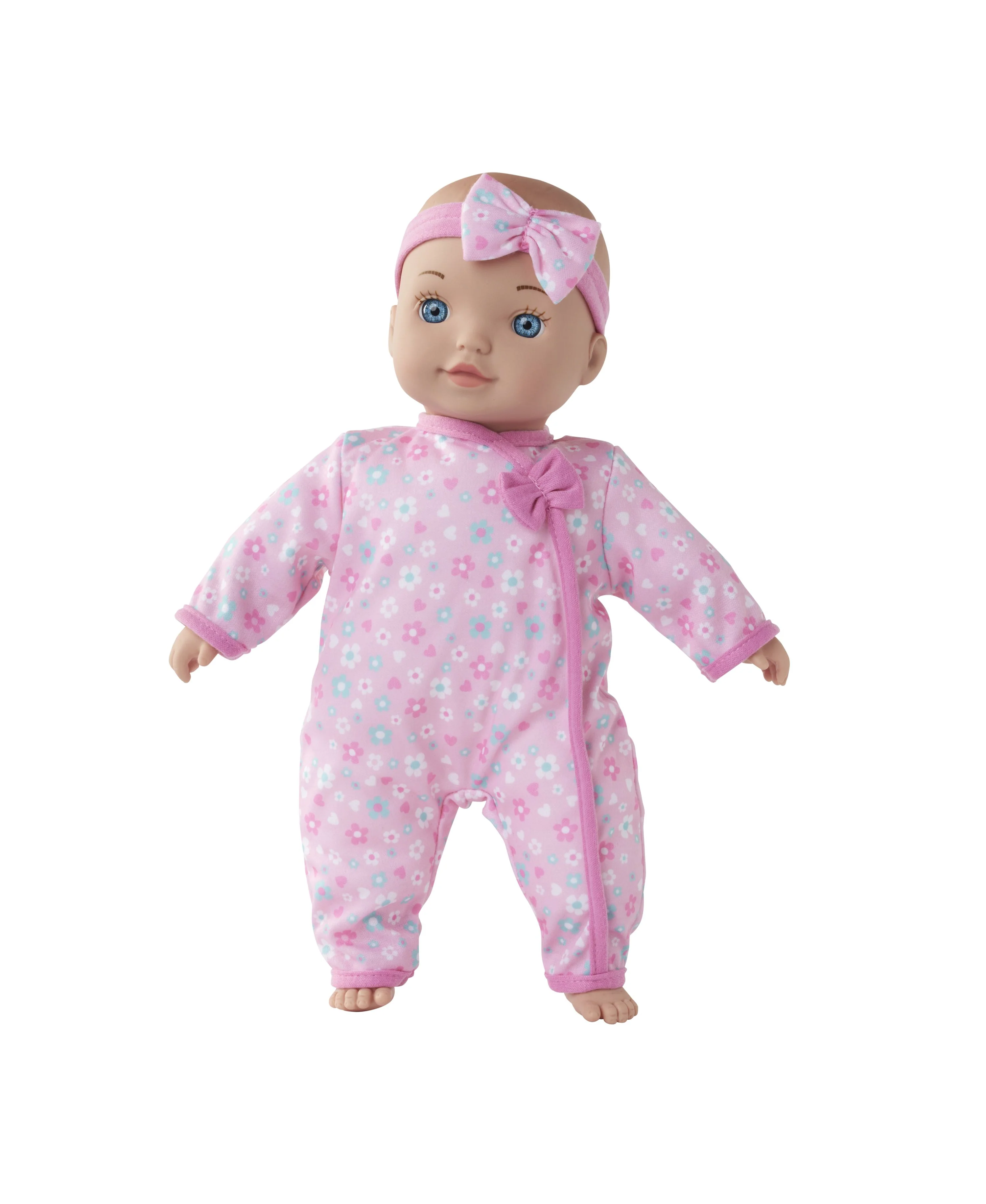 Toys R Us Chatter Coo 12 inch Interactive Baby Doll - Pink Floral Sleeper - Image 2