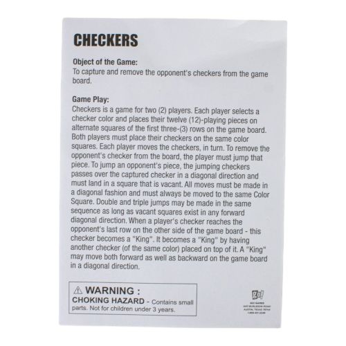 Classic Checkers Natural Wood Board Game - Image 3