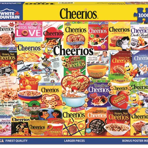 Cheerios Iconic Cereal Box Collage Jigsaw Puzzle - 1000 pc - Image 2