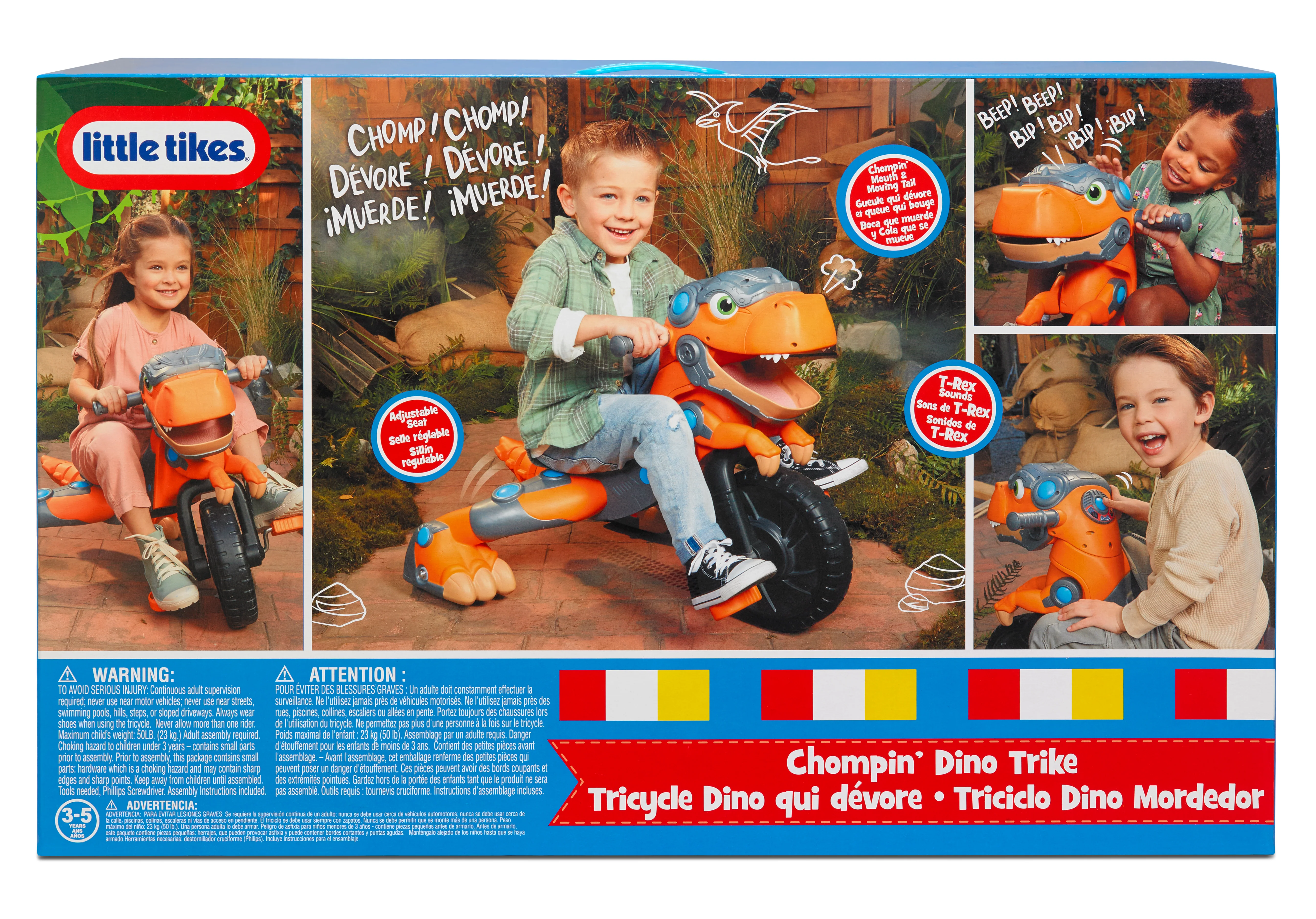 Little Tikes Chompin' Dino Trike - Interactive Dinosaur Ride - Image 4
