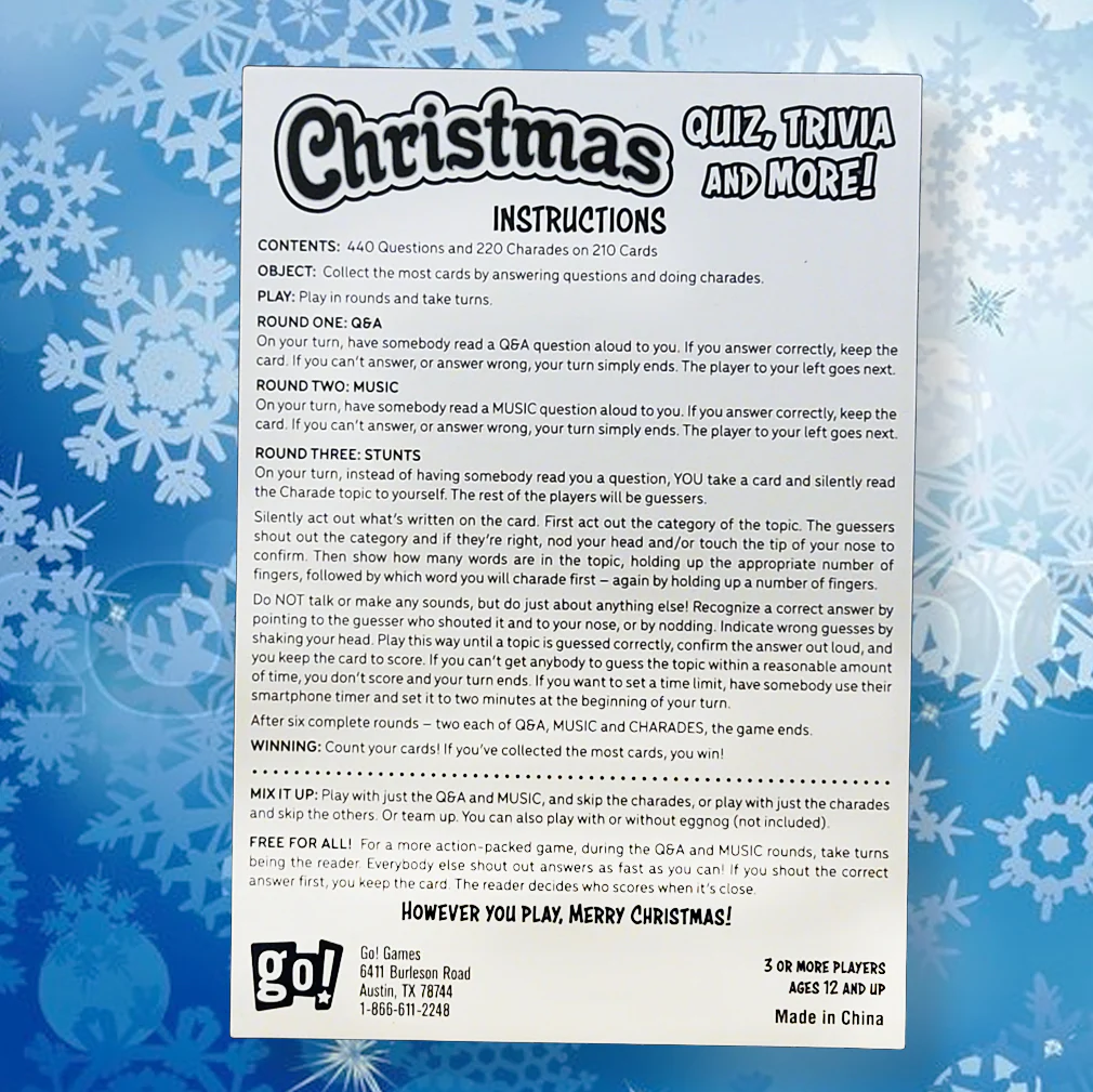 Go! Games Ultimate Christmas Trivia & More Game - Image 4