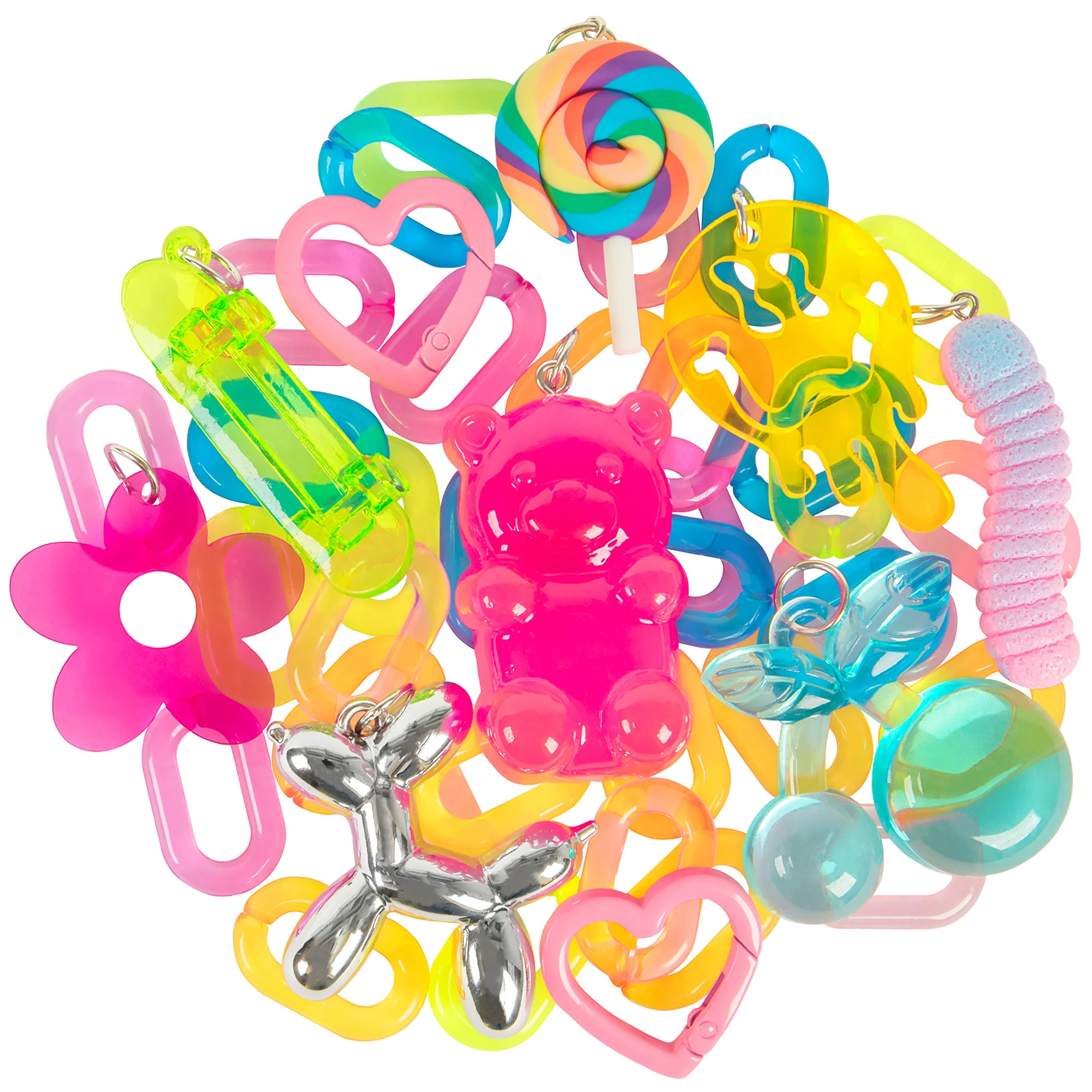 Fashion Angels So Rad Hyperlink Keychain Jewelry Design Kit With 8 Charms And 35 Snap Links - Image 4