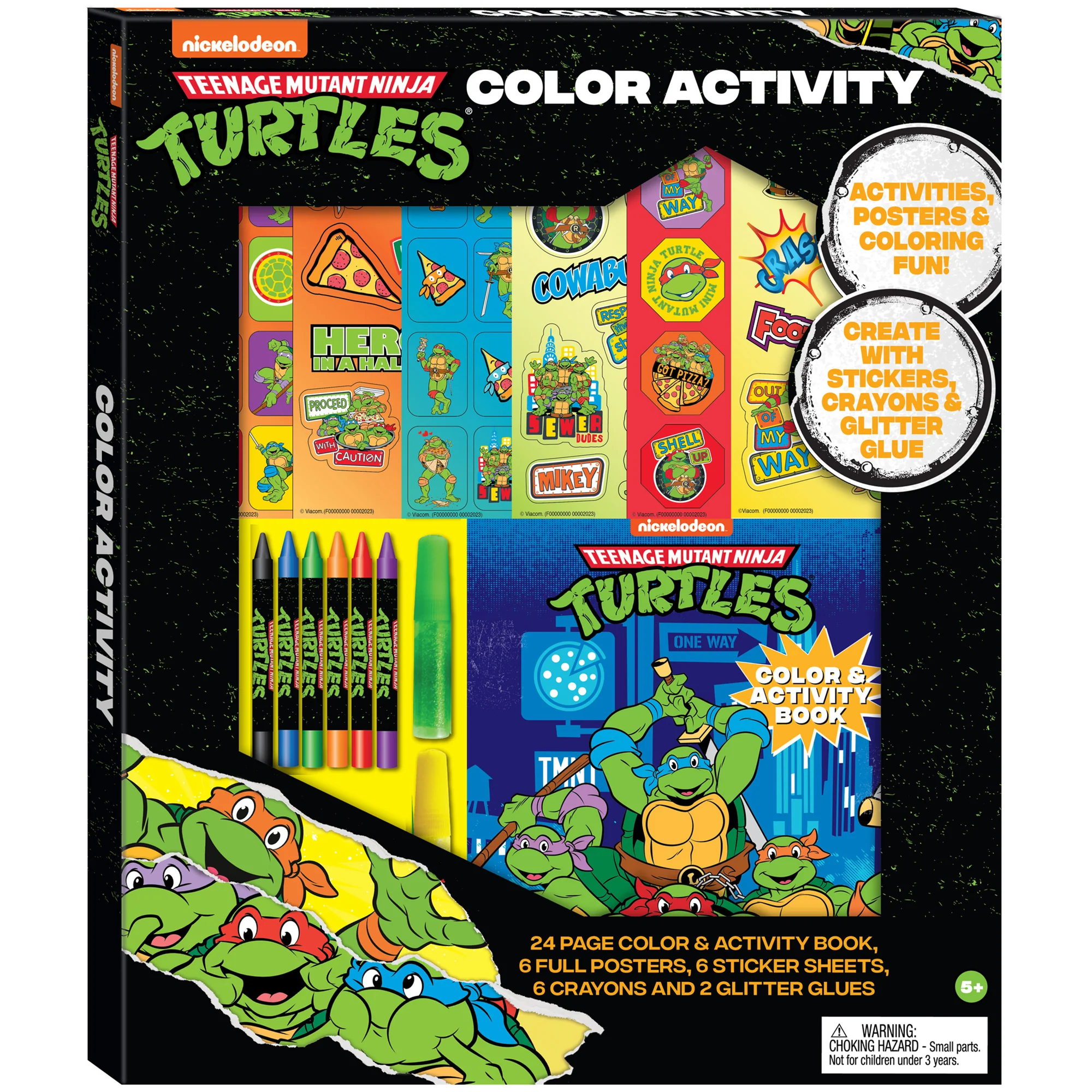 Inkology TMNT Color Activity Set With 24-Page Book And Stickers