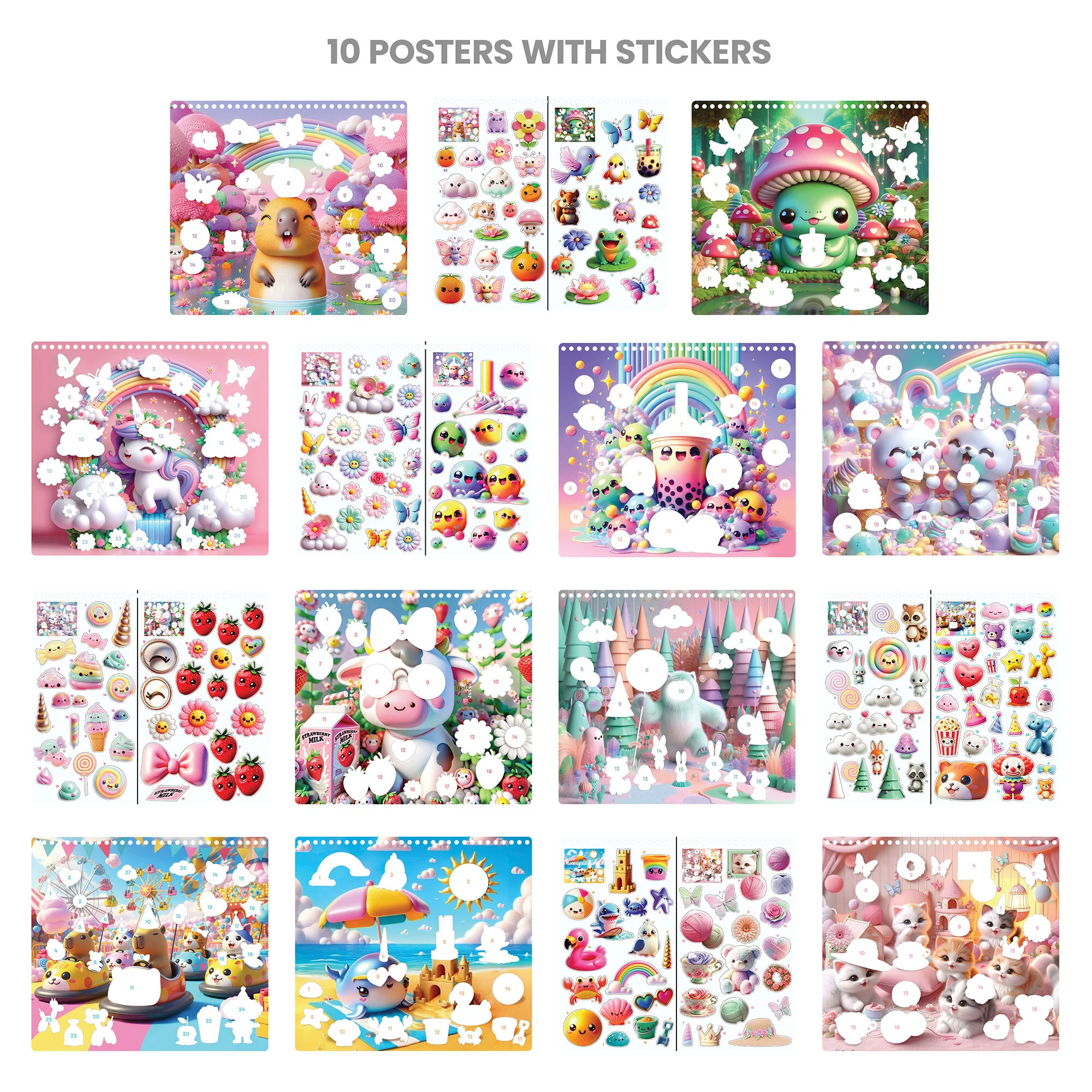 Fashion Angels Capybara & Co. Collage Activity Set With Stickers And Drawing Pages - Image 2