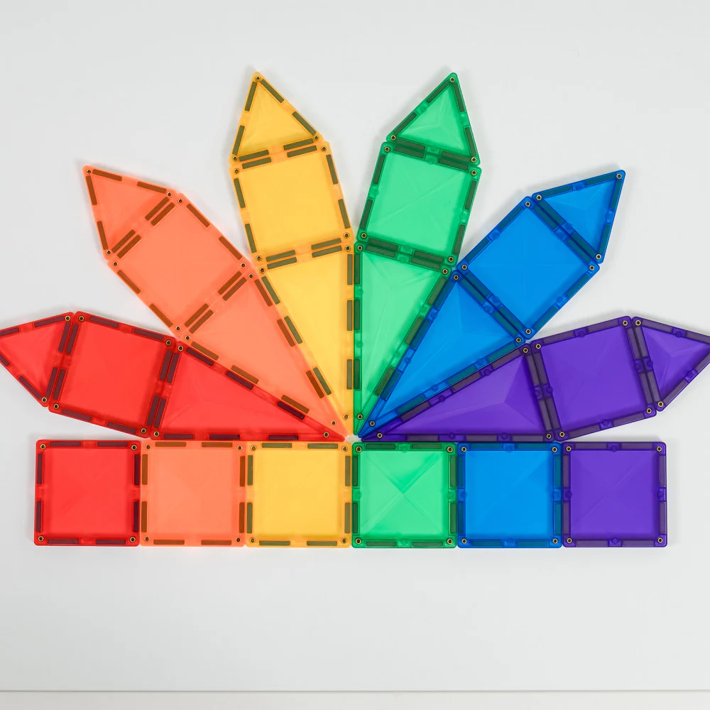 Connetix Magnetic Tiles Rainbow Mini Pack - 24 Pieces - Image 4
