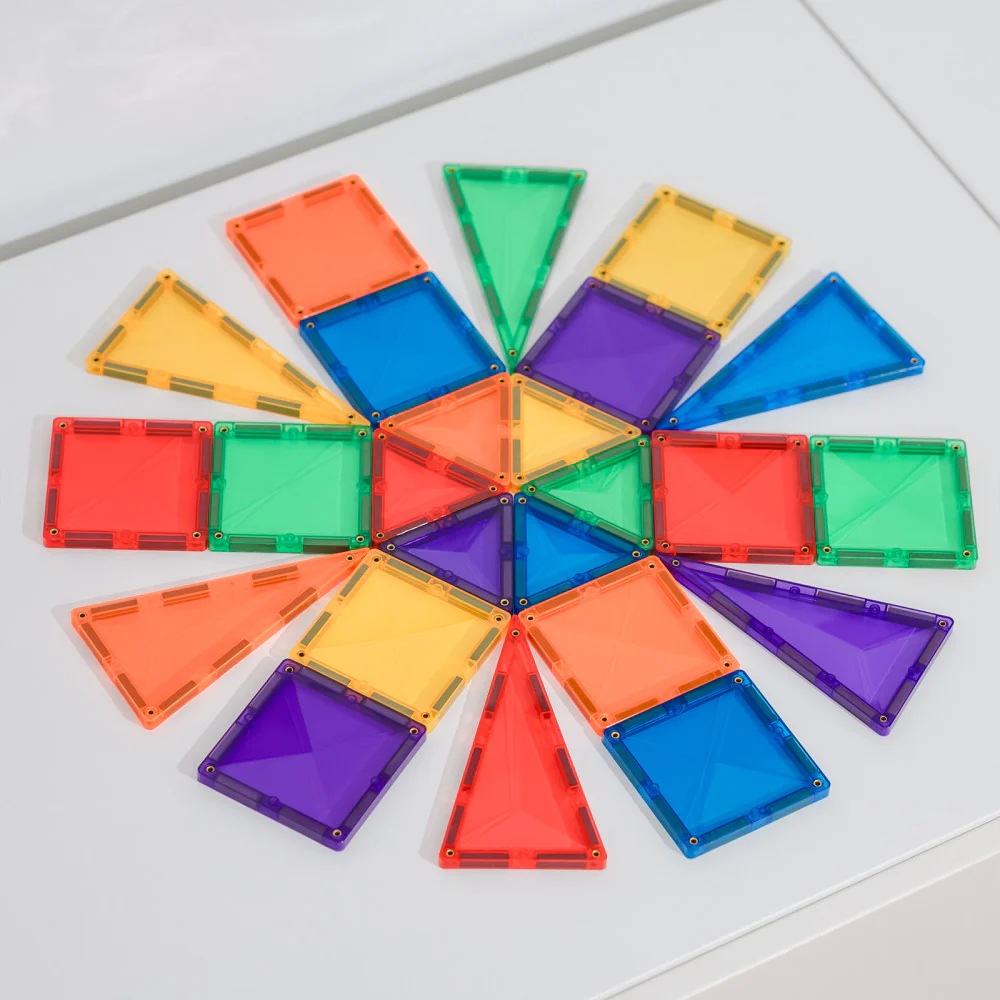 Connetix Magnetic Tiles Rainbow Mini Pack - 24 Pieces - Image 5
