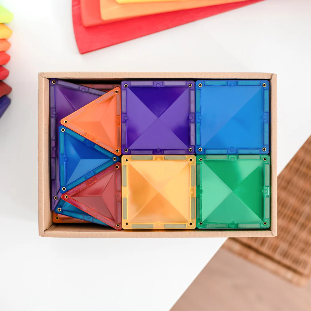 Connetix Magnetic Tiles Rainbow Starter Pack - 60 Pieces - Image 3