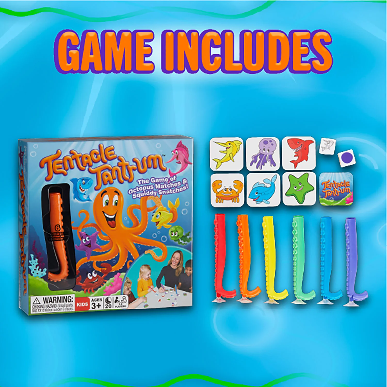 Continuum Games Tentacle Tantrum Color & Shape Matching Game - Image 2
