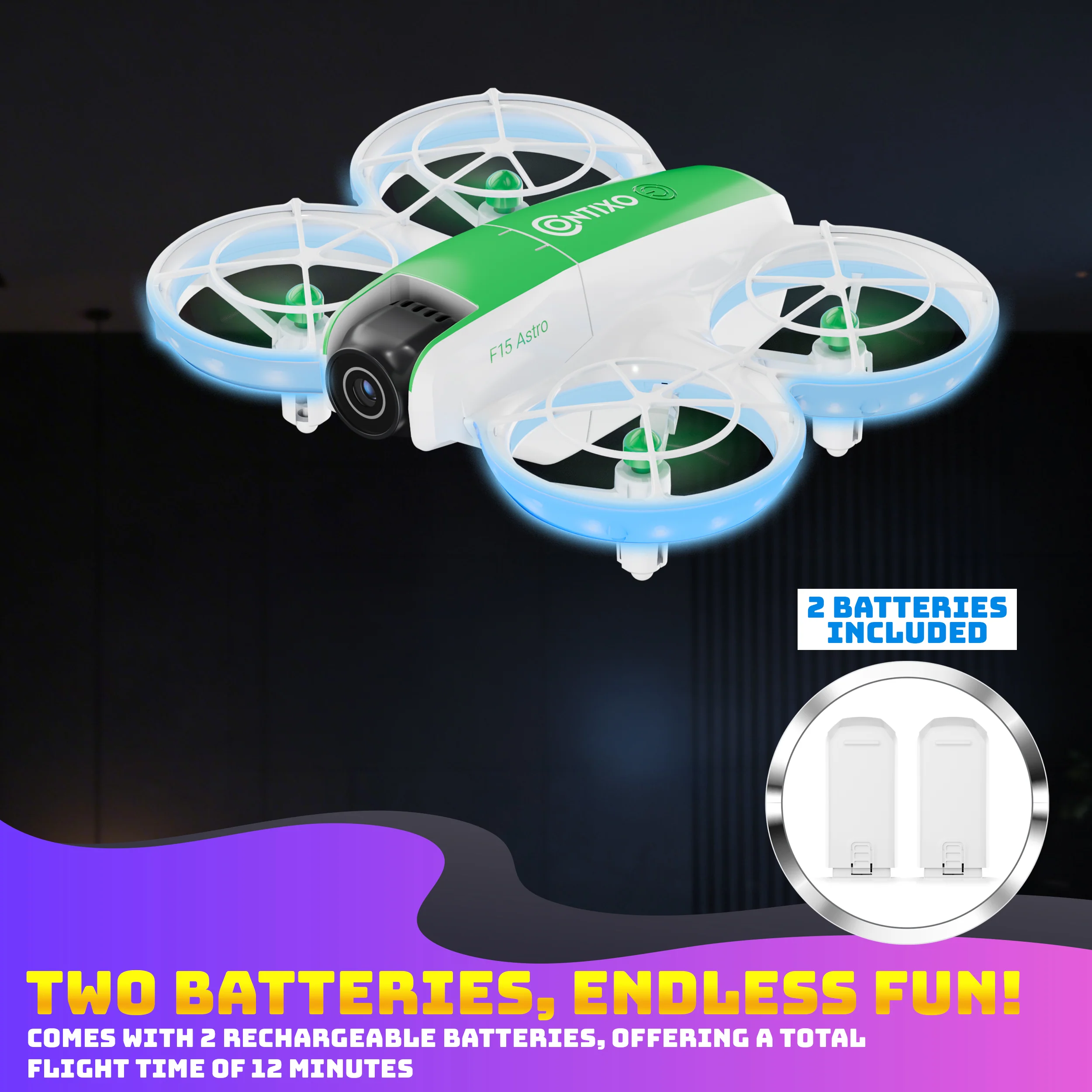 Contixo F15 Astro Mini Drone With 720P HD Camera And 2.4" Screen Remote For Kids & Adults - Image 2
