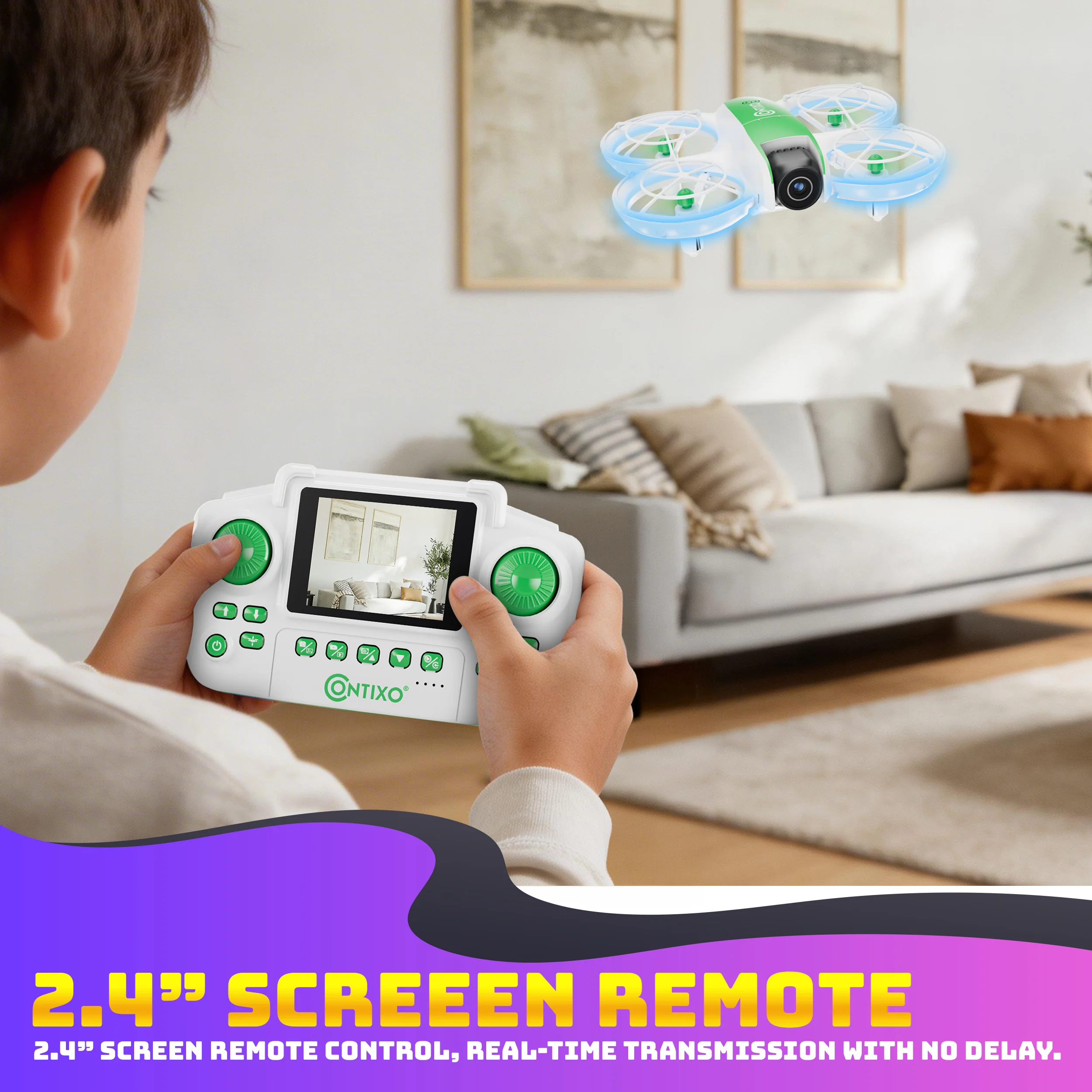 Contixo F15 Astro Mini Drone With 720P HD Camera And 2.4" Screen Remote For Kids & Adults - Image 3