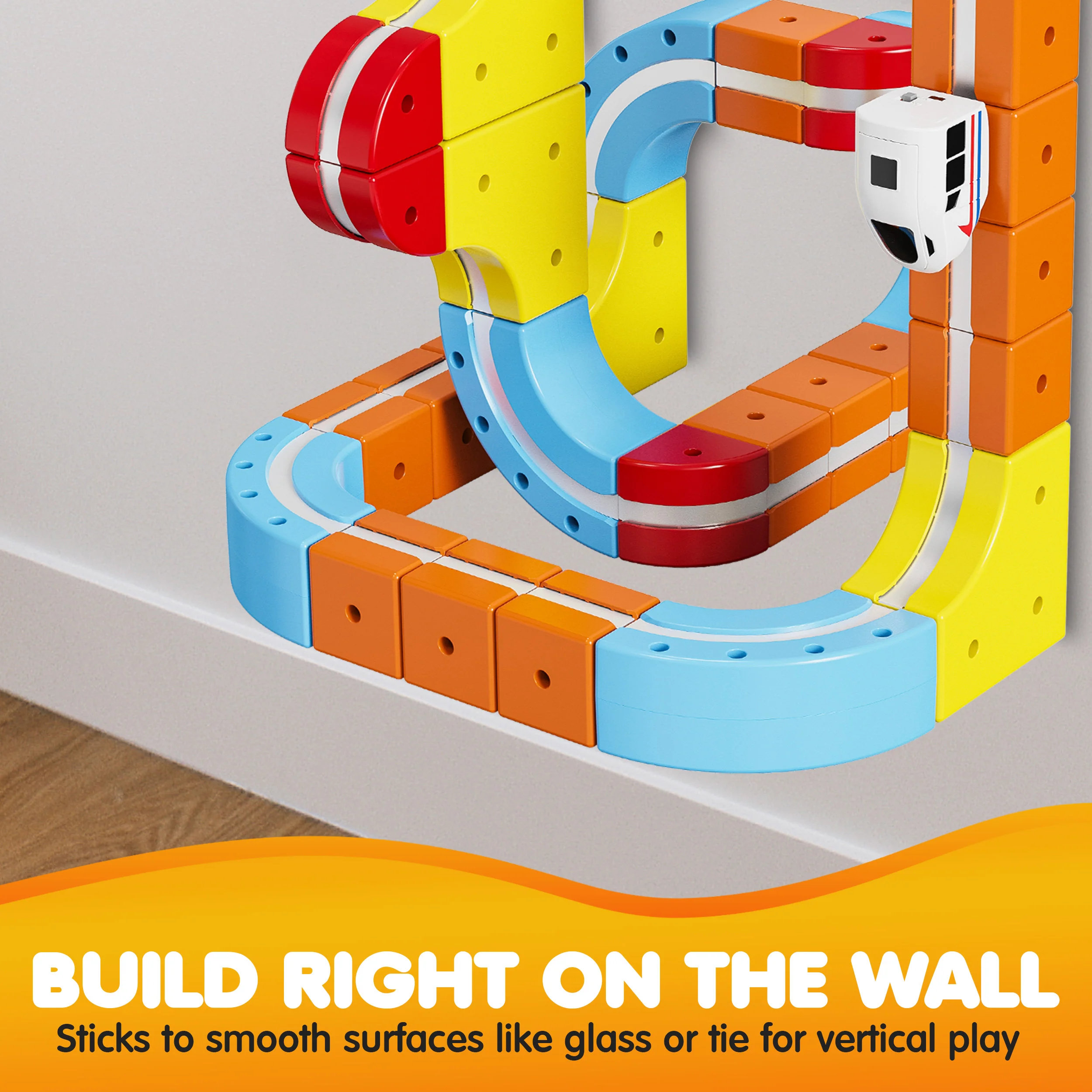 Contixo 150-Piece Magnetic Train Track Set With Rechargeable Electric Trains Ages 3+ - Image 5