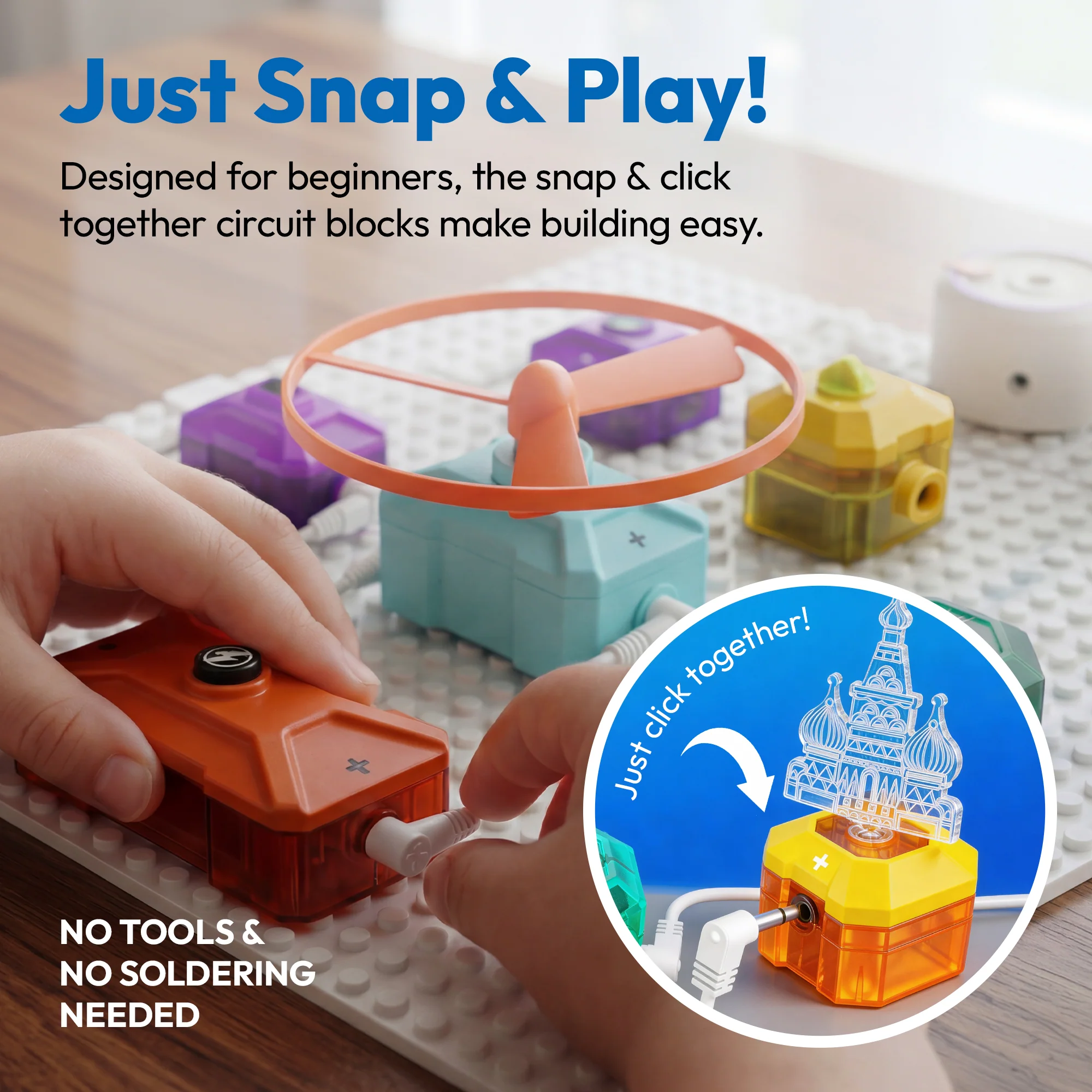 Contixo Science Circuit Block Set STEM Electronic Building Kit - Image 4