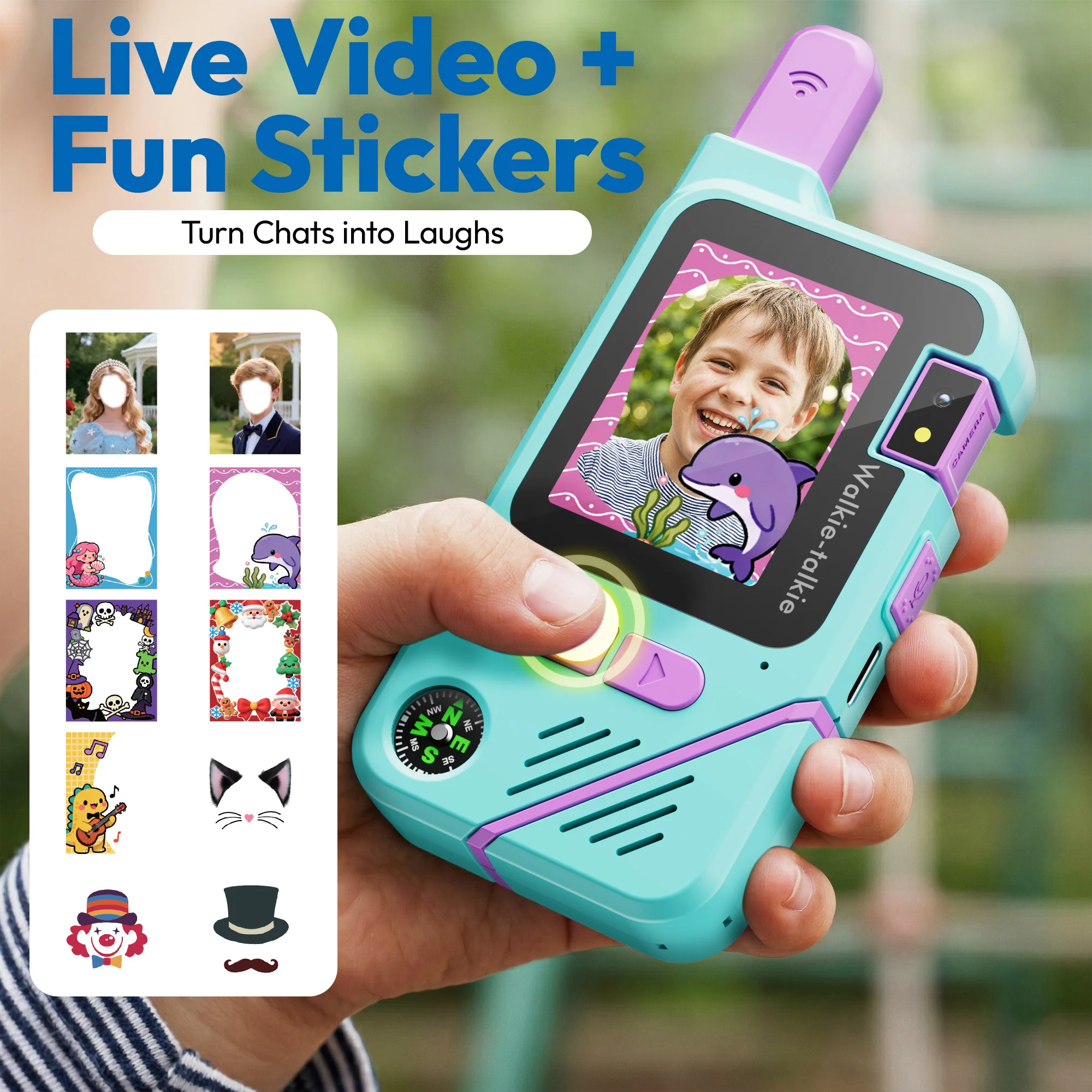 Contixo TK1 Kids Video Walkie Talkies 2-Pack With Camera & Voice Changer - Image 4