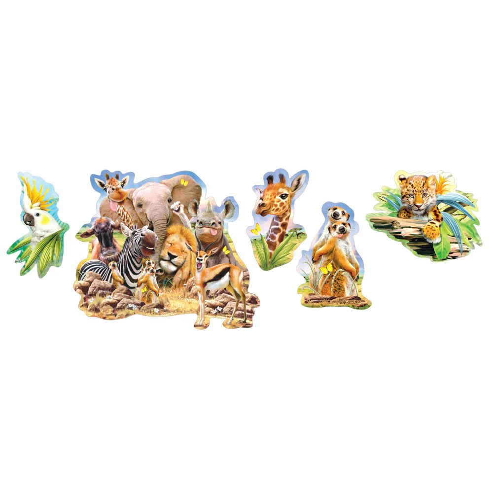 Cra-Z-Art Jungle Selfies 12-Pack Mini Shaped Puzzles - Image 4