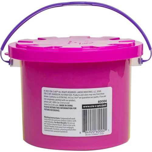 Cra Z Slimy Tri-Color Rainbow Slime Bucket - 3lb of Pink, Yellow & Blue - Image 2