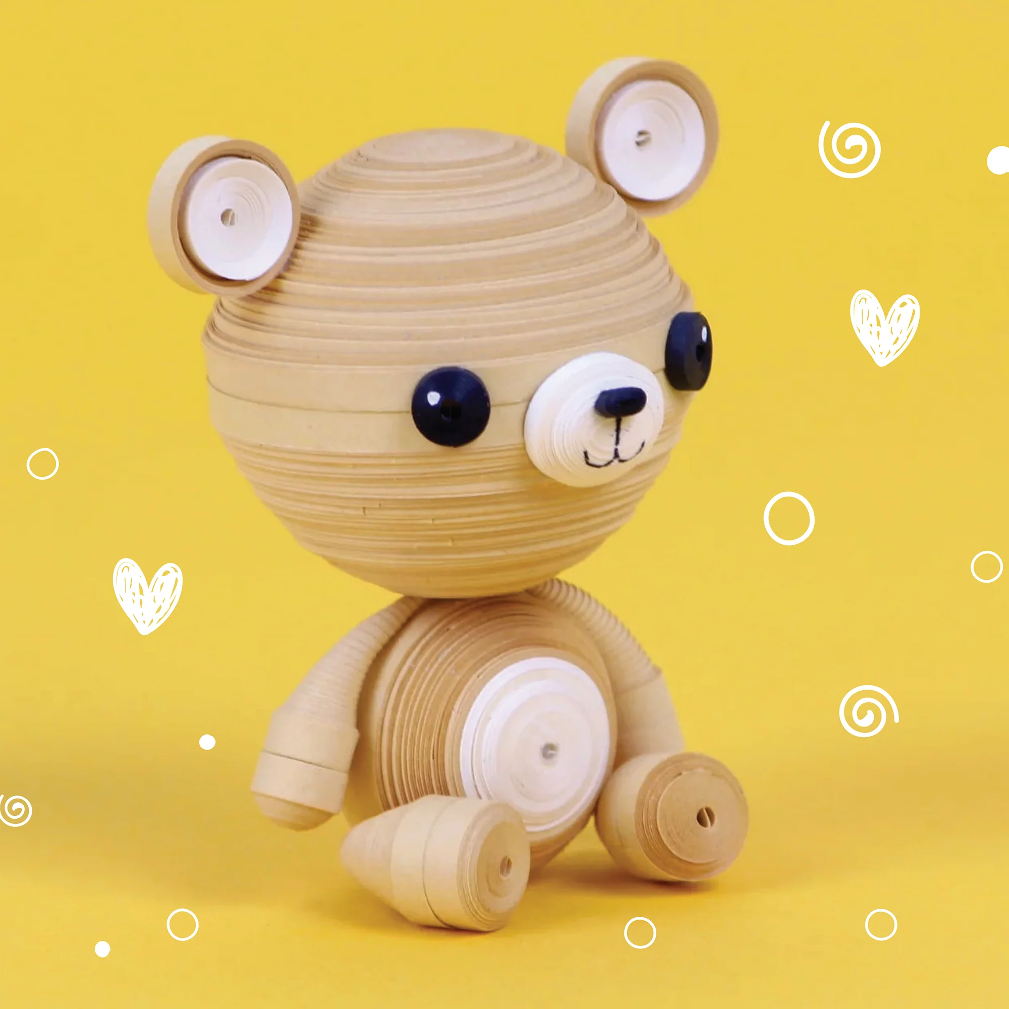 Craft Maker Too Cute Quilling Mini Friends 3D Paper Craft Kit - Image 5
