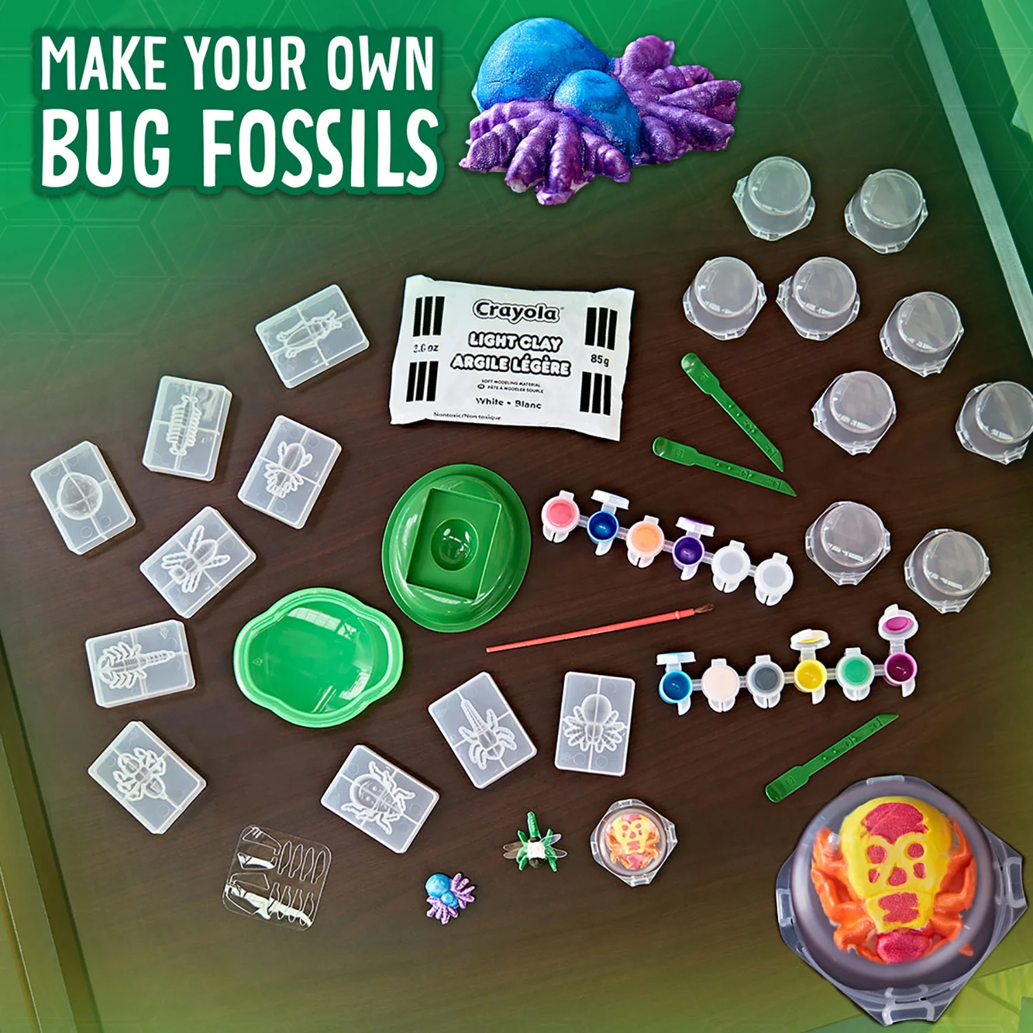 Crayola Critter Creator Fossil Kit - Bug Modeling and Painting Set - Image 3