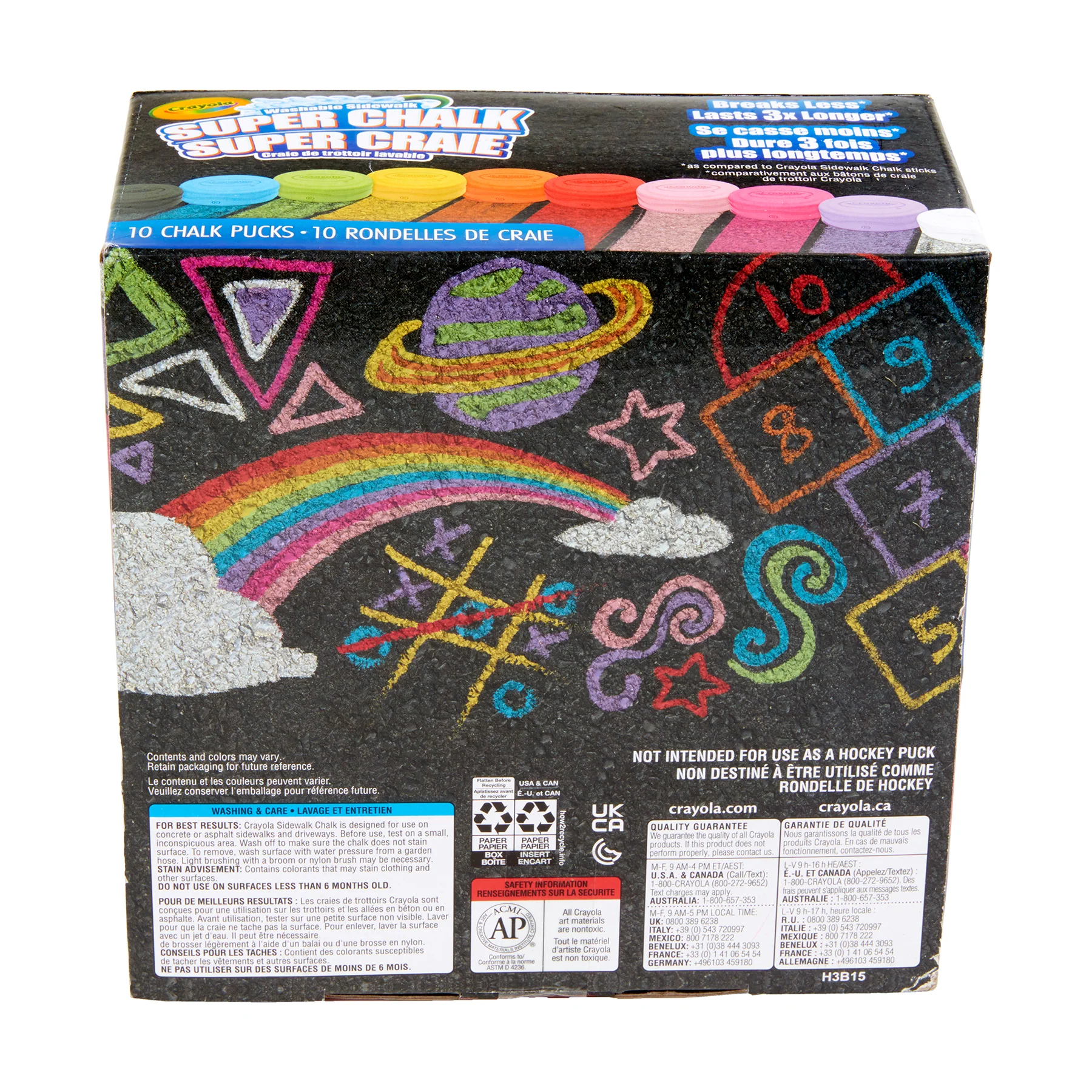 Crayola Super Chalk Rainbow Creativity Set - 10 Vibrant Colors - Image 3