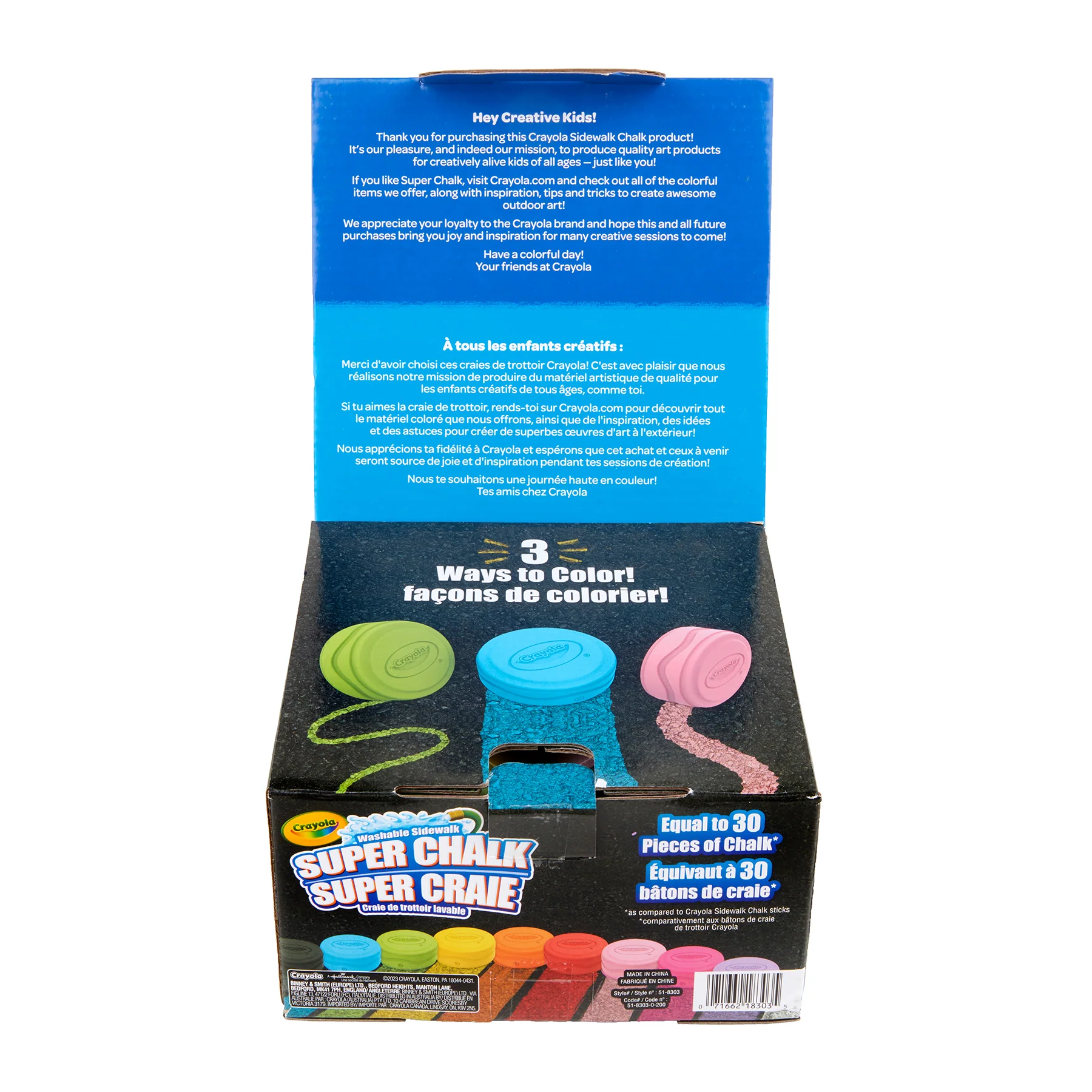 Crayola Super Chalk Rainbow Creativity Set - 10 Vibrant Colors - Image 6