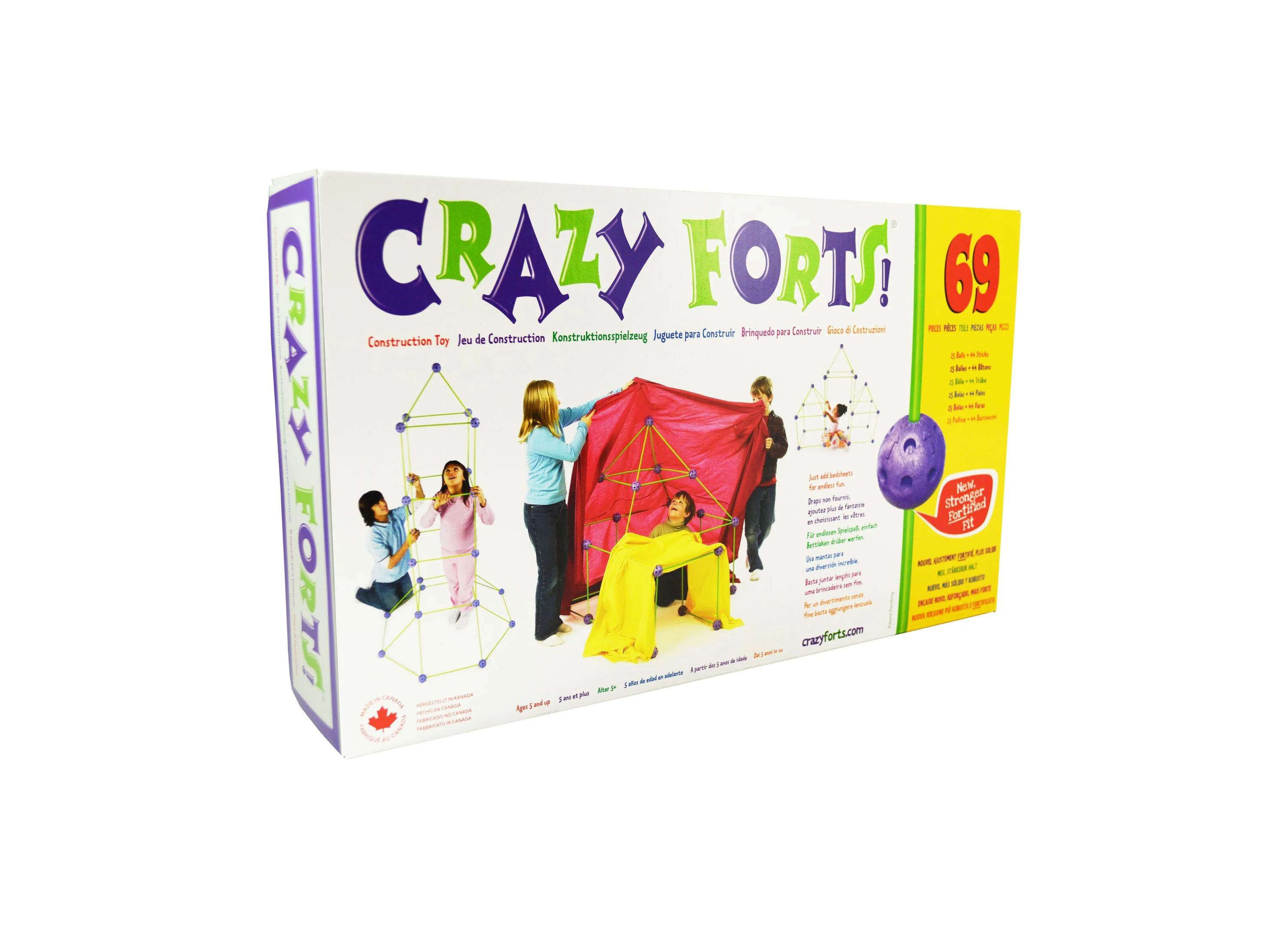 Crazy Forts! Original 69-Piece Building and Construction Toy Set - Image 3