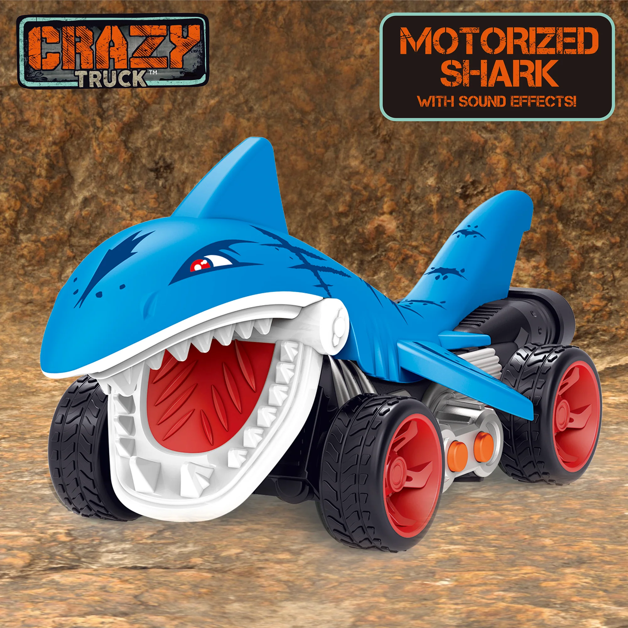 Thin Air Brands Crazy Truck - Motorized Shark-Themed Stunt Vehicle with Sounds - Image 2