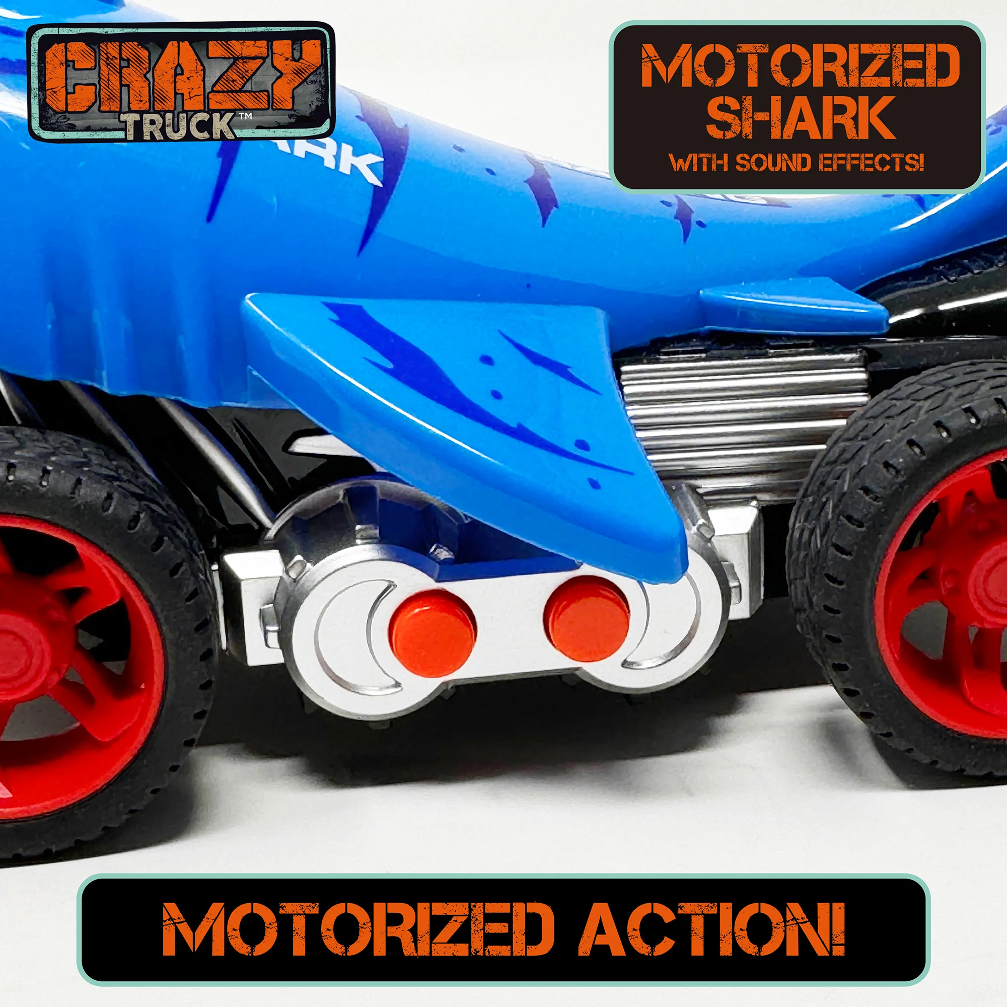 Thin Air Brands Crazy Truck - Motorized Shark-Themed Stunt Vehicle with Sounds - Image 4