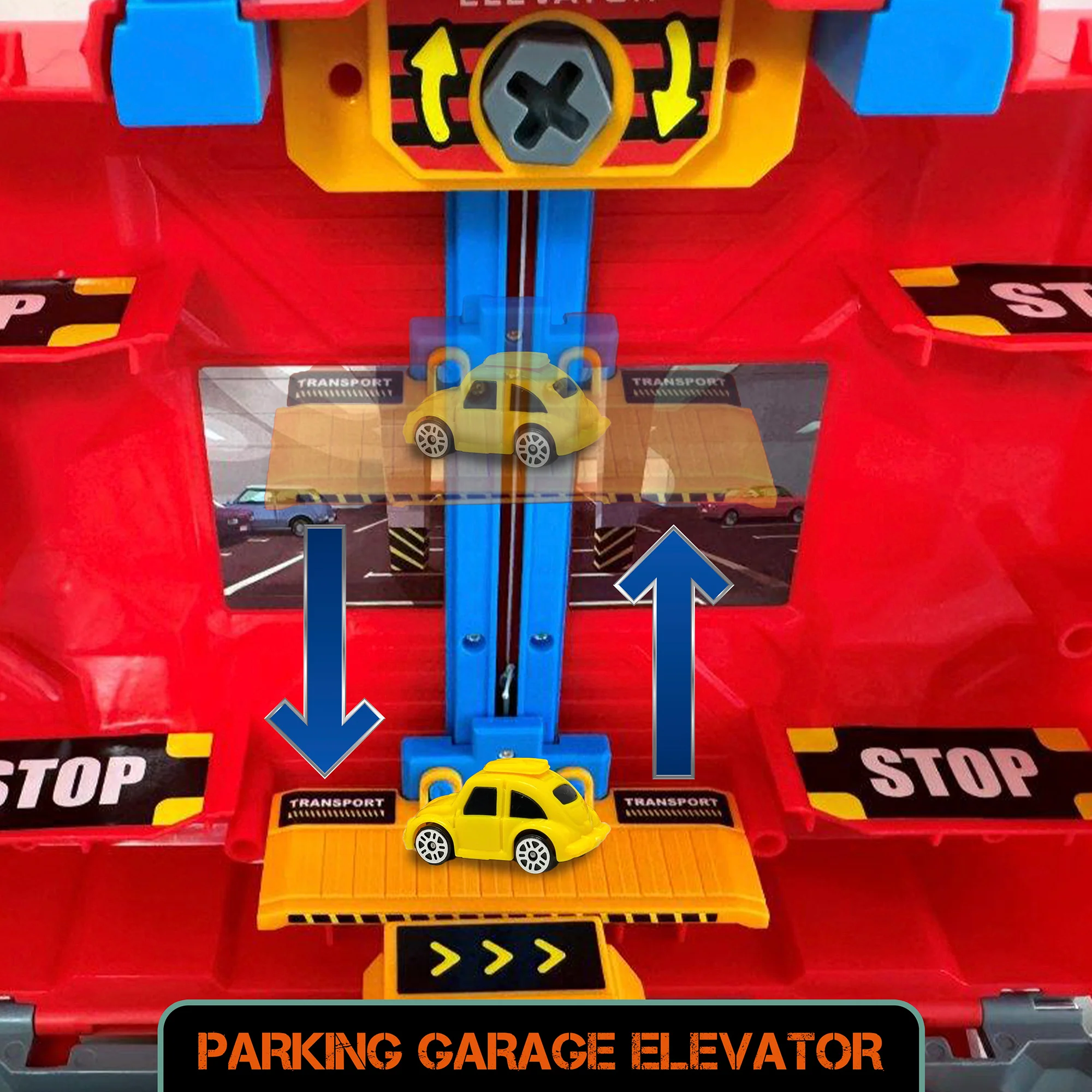 Crazy Truck 28-Piece Toolbox Garage Playset with Vehicles and Accessories - Image 5
