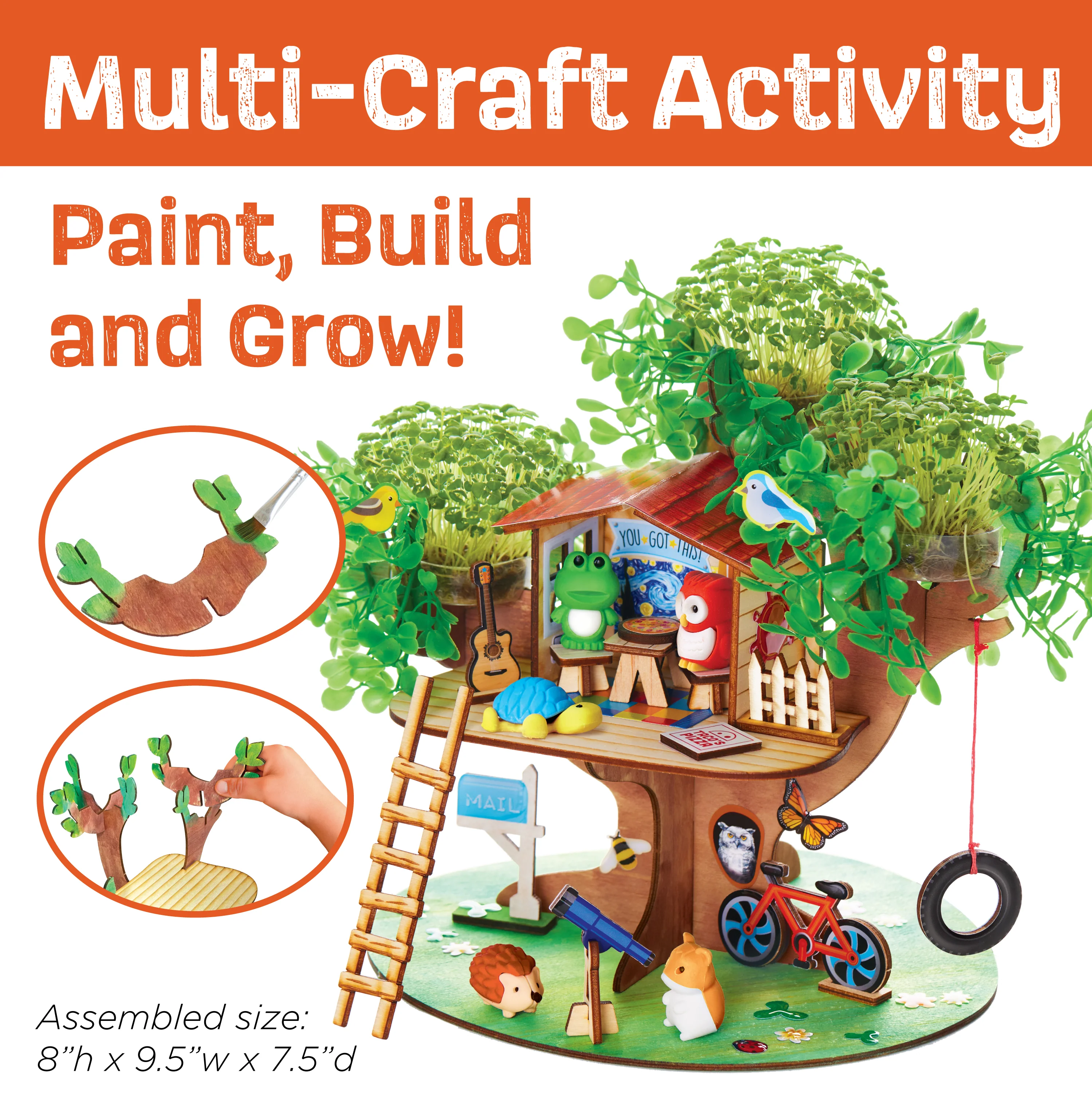 Creativity for Kids Build and Grow Tree House - Eco-Friendly Craft Kit - Image 2