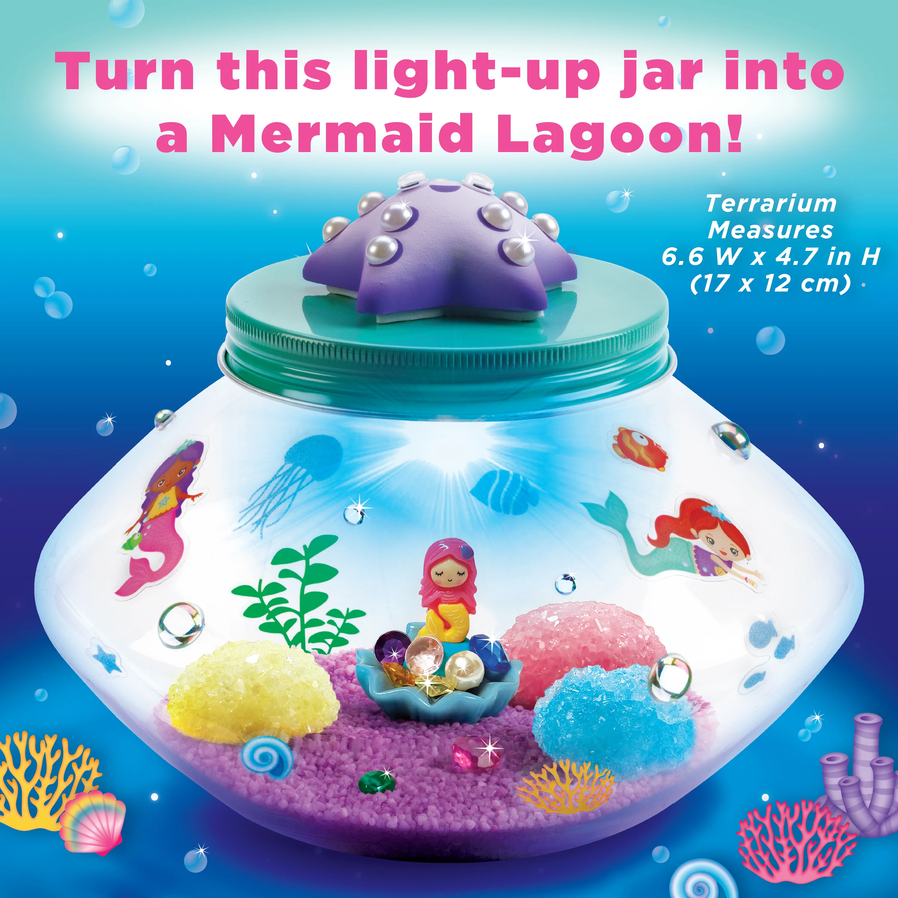 Creativity for Kids Crystal Mermaid Terrarium - Grow Your Own Crystals - Image 2