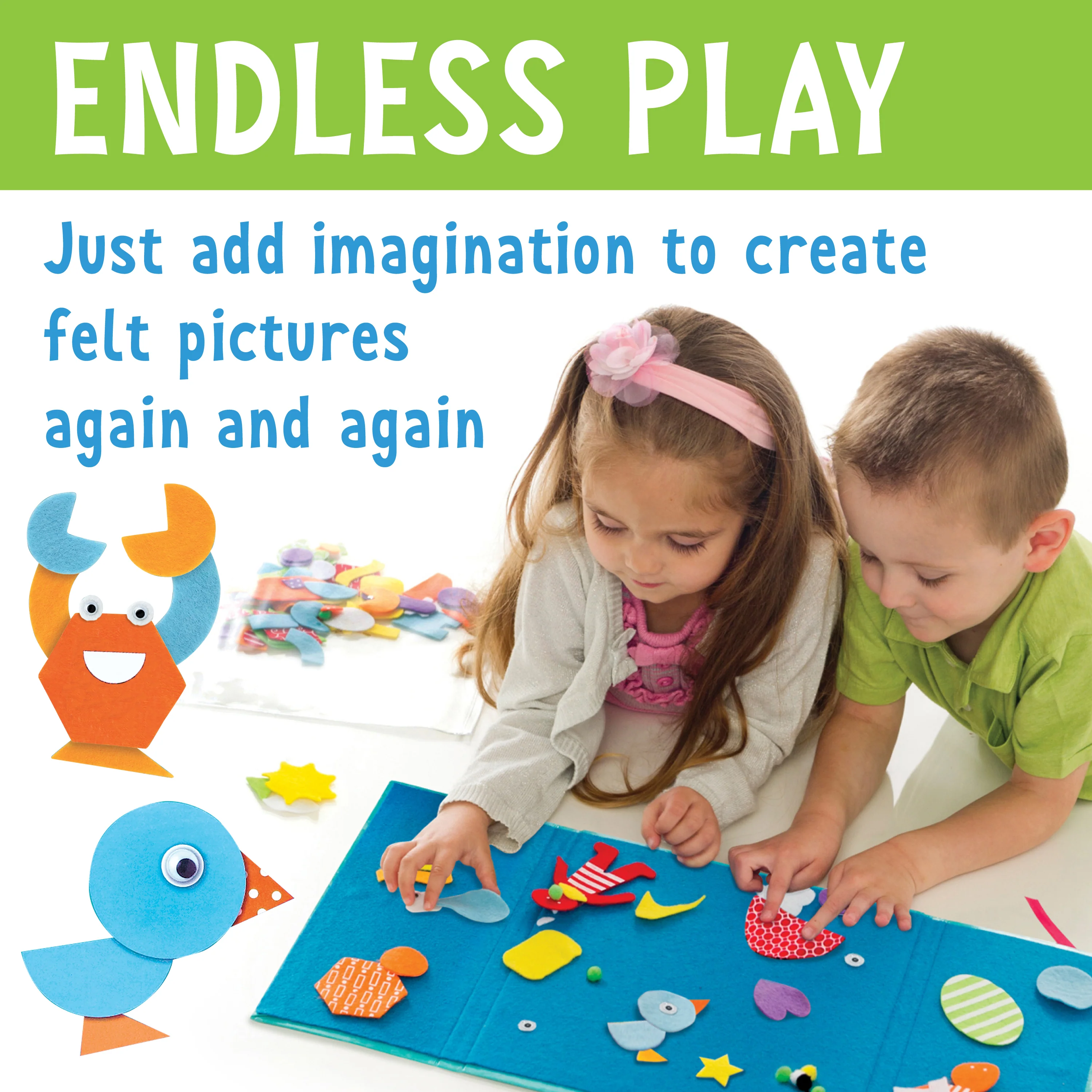 Creativity for Kids Felt Fun Shapes Portable Craft Kit - Image 2