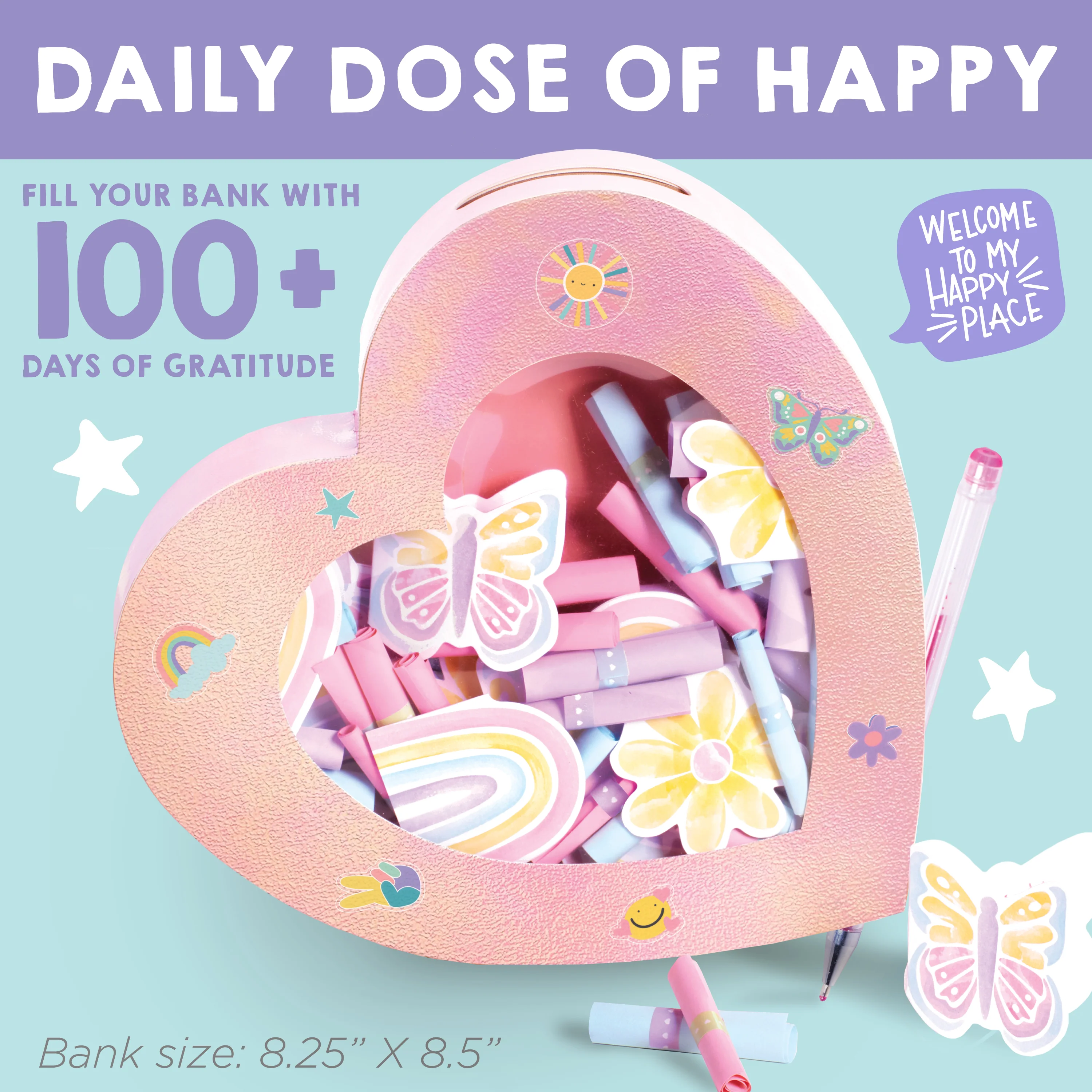 Creativity for Kids Positivity Heart-Shaped Happiness Bank Kit - Image 2