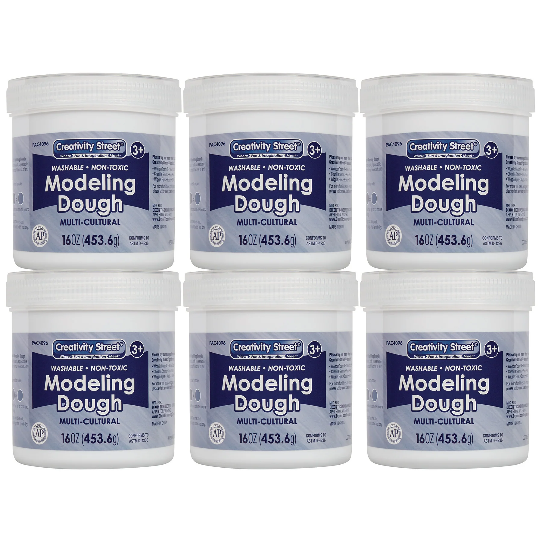 Creativity Street® Modeling Dough, 6 Multi-Cultural Assortment, 1 lb. Per Color, 6 Pieces - Image 5