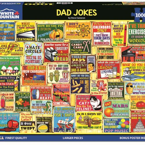 White Mountain Dad Jokes 1000pc Jigsaw Puzzle - Image 2