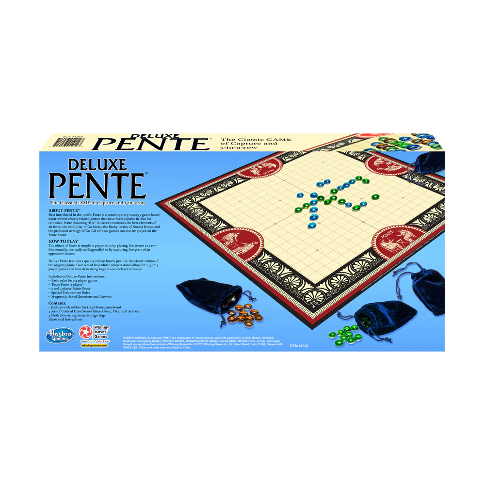 Deluxe Pente Board Game by Winning Moves - Strategic Glass Stone Game - Image 3