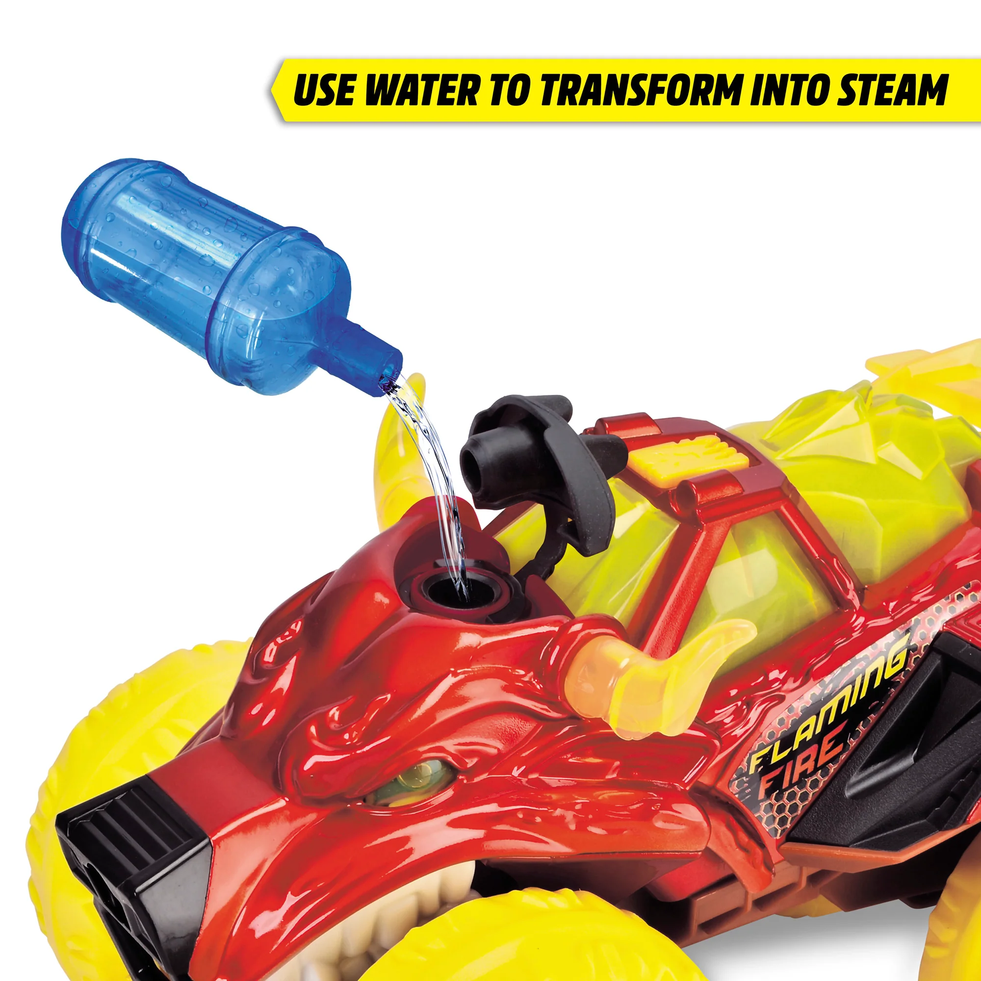 Dickie Toys Monster Fire Truck with Steam, Lights & Sounds - 9.8" - Image 3