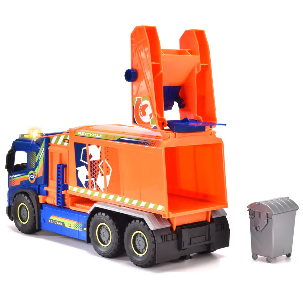 Dickie Toys Volvo FMX Giant Garbage Truck with Lights & Sounds, Blue & Orange - Ages 3+ - Image 2