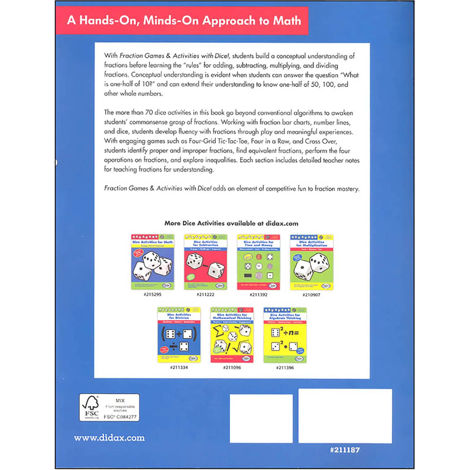 Didax® Fraction Fun - Math Dice Games & Activities Resource Book - Image 3
