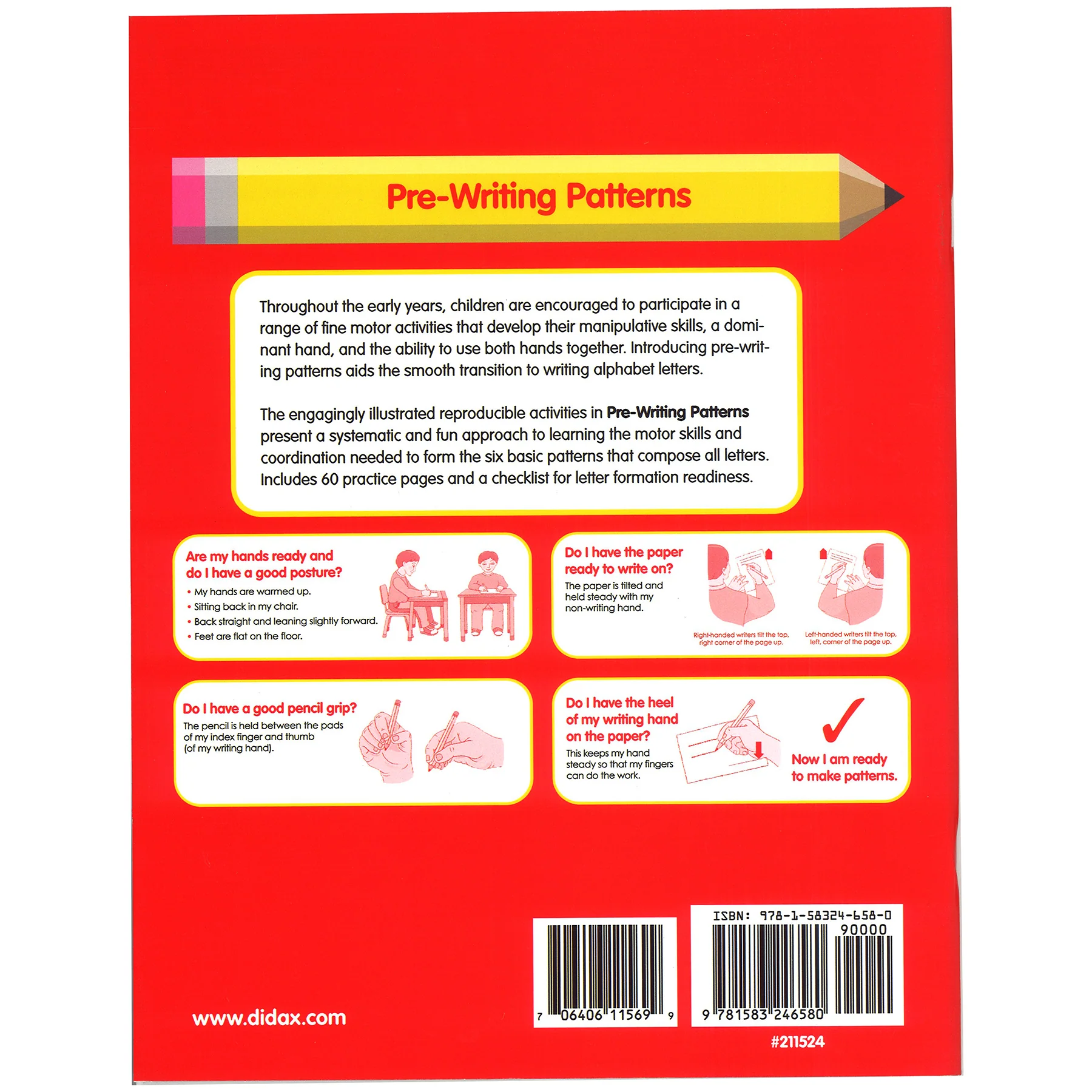 Didax Pre-Writing Patterns Book - Motor Skills Development - Paperback - Image 2