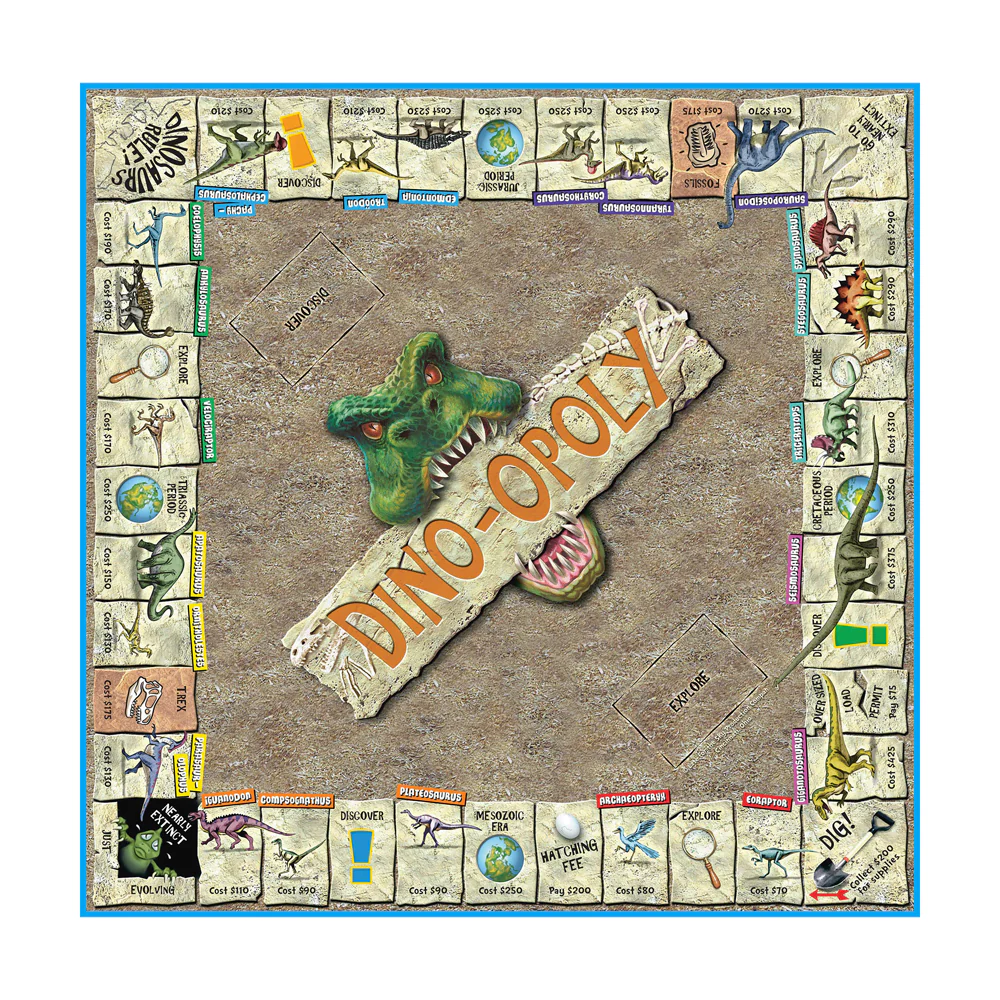 Dino-opoly Prehistoric Dinosaur-Themed Board Game - Image 3
