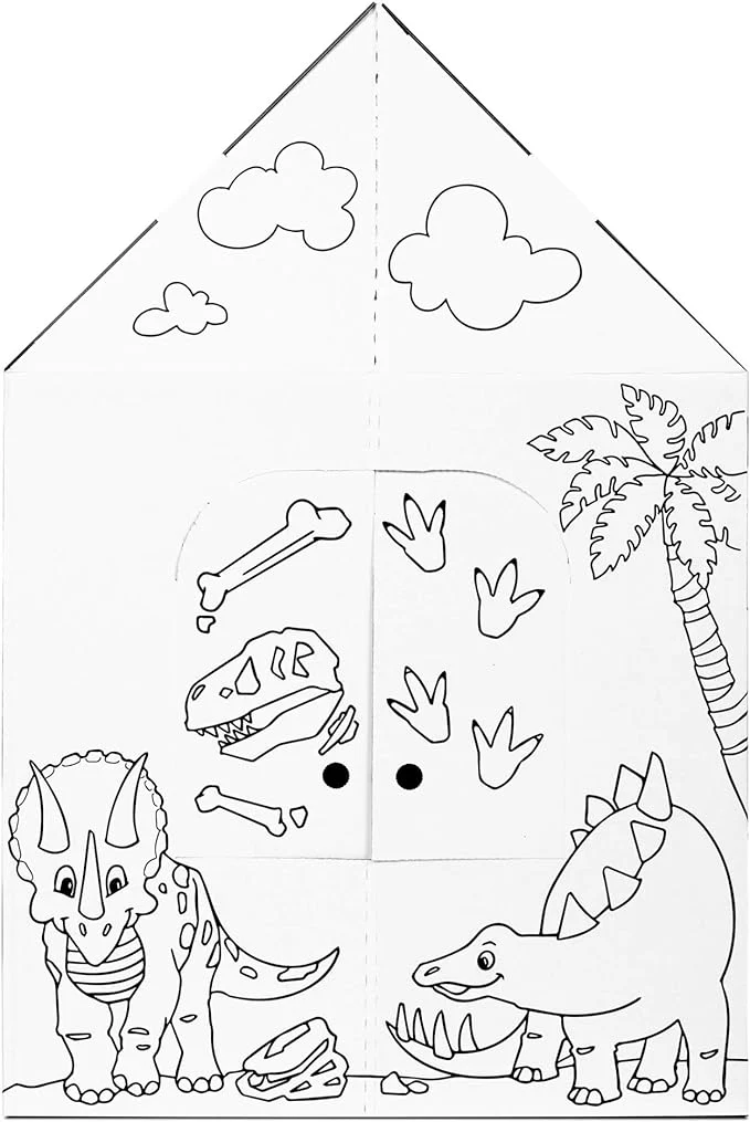 Jurassic Junction Dinosaur House Playset with 5 Plush Dinosaurs - Image 2