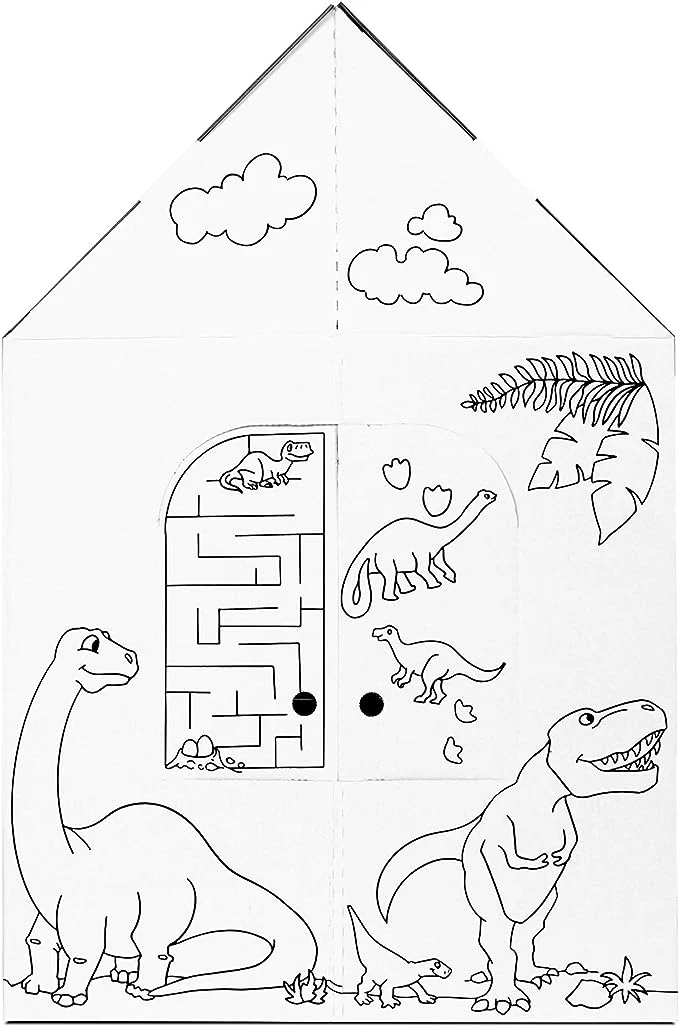 Jurassic Junction Dinosaur House Playset with 5 Plush Dinosaurs - Image 3