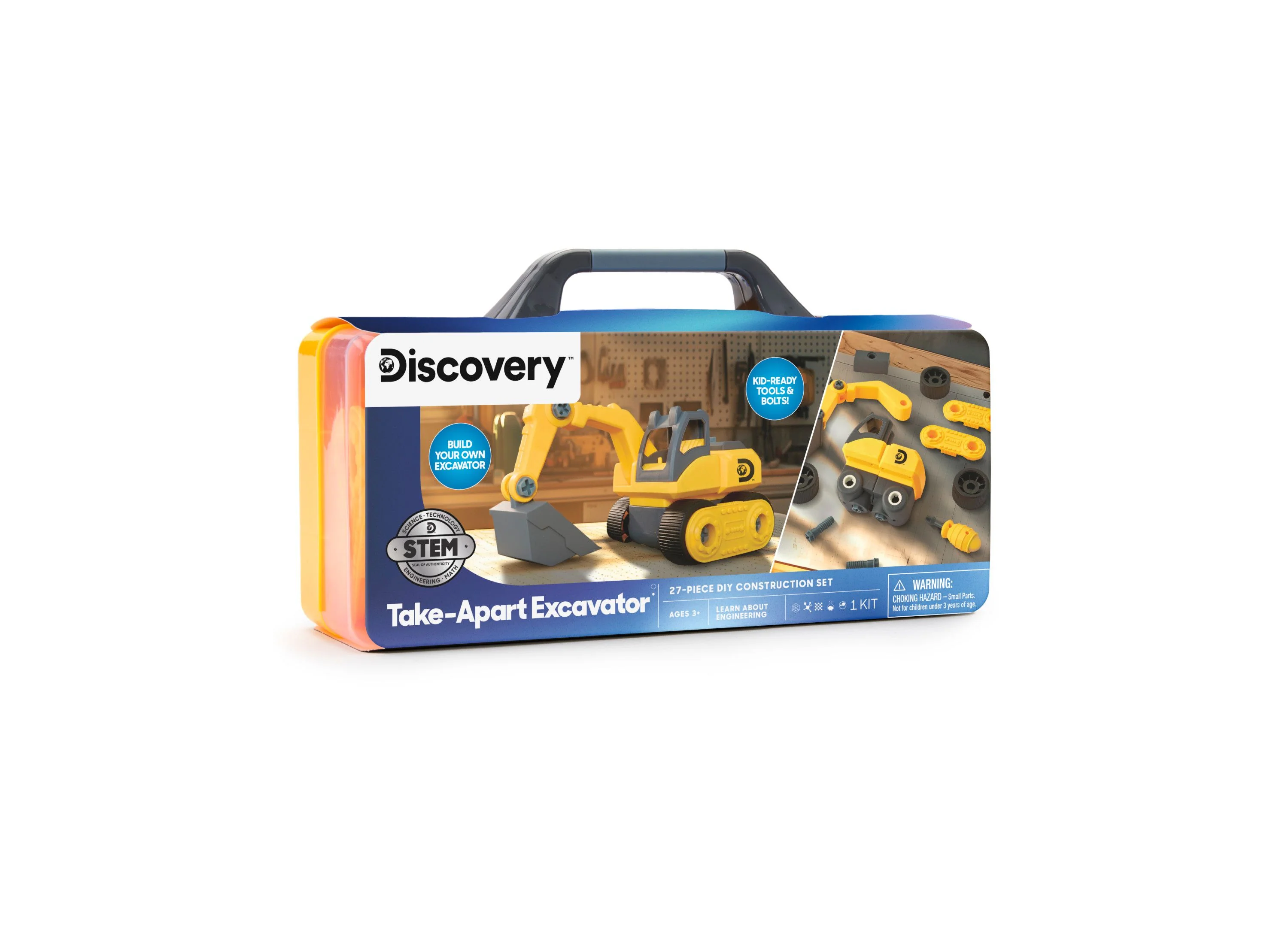 Discovery Kids Take Apart Excavator 27-Piece STEM Construction Set - Image 3