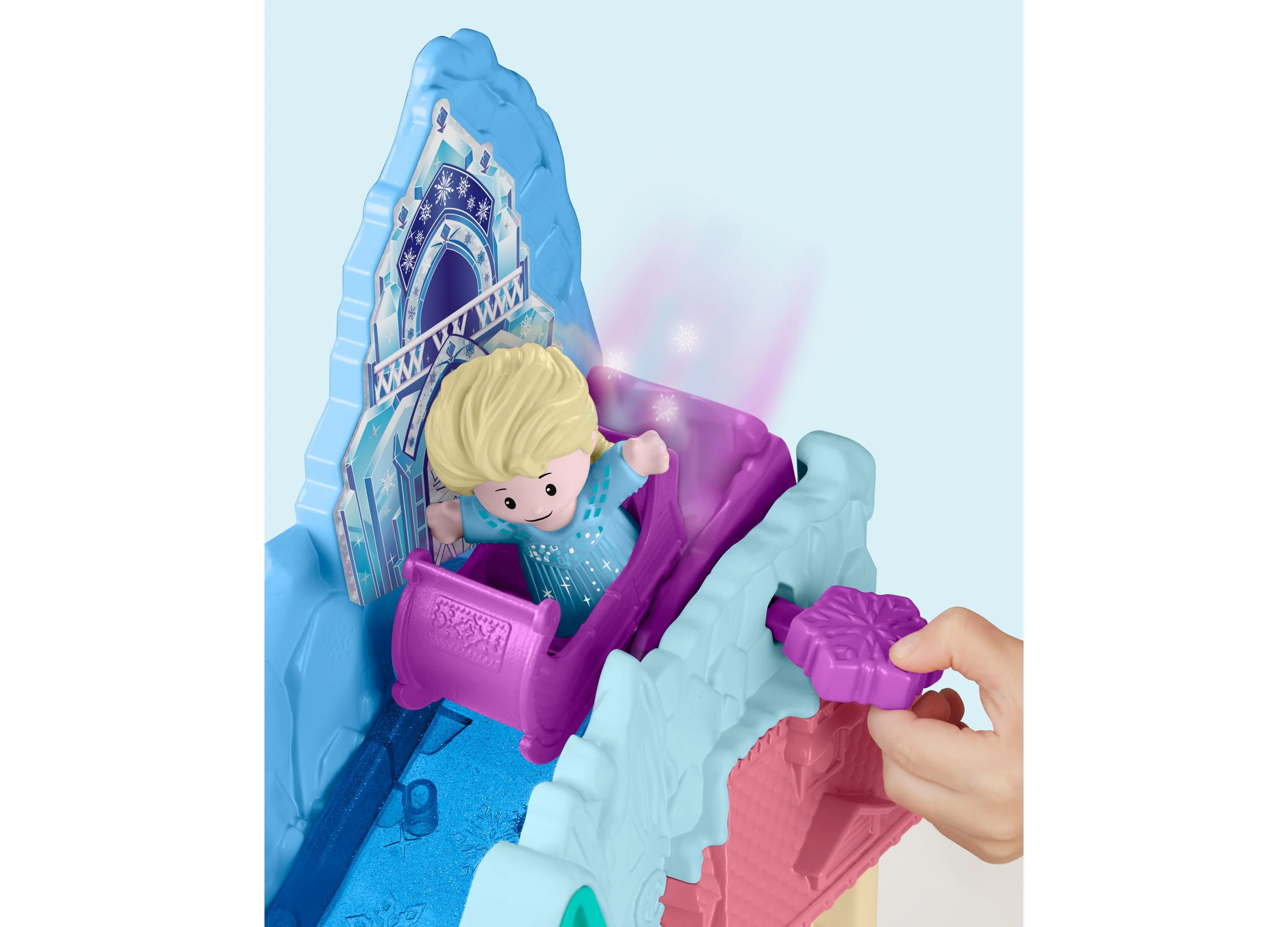 Disney Frozen Arendelle Sledding Adventures Little People Playset with Elsa & Olaf Figures - Image 3