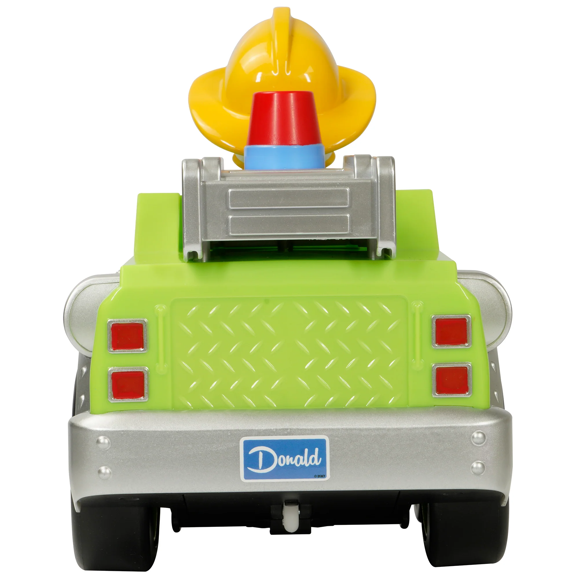 Disney Junior: 9" R/C Donald Duck Firetruck - Light-Up Toy Vehicle - Green - Image 5