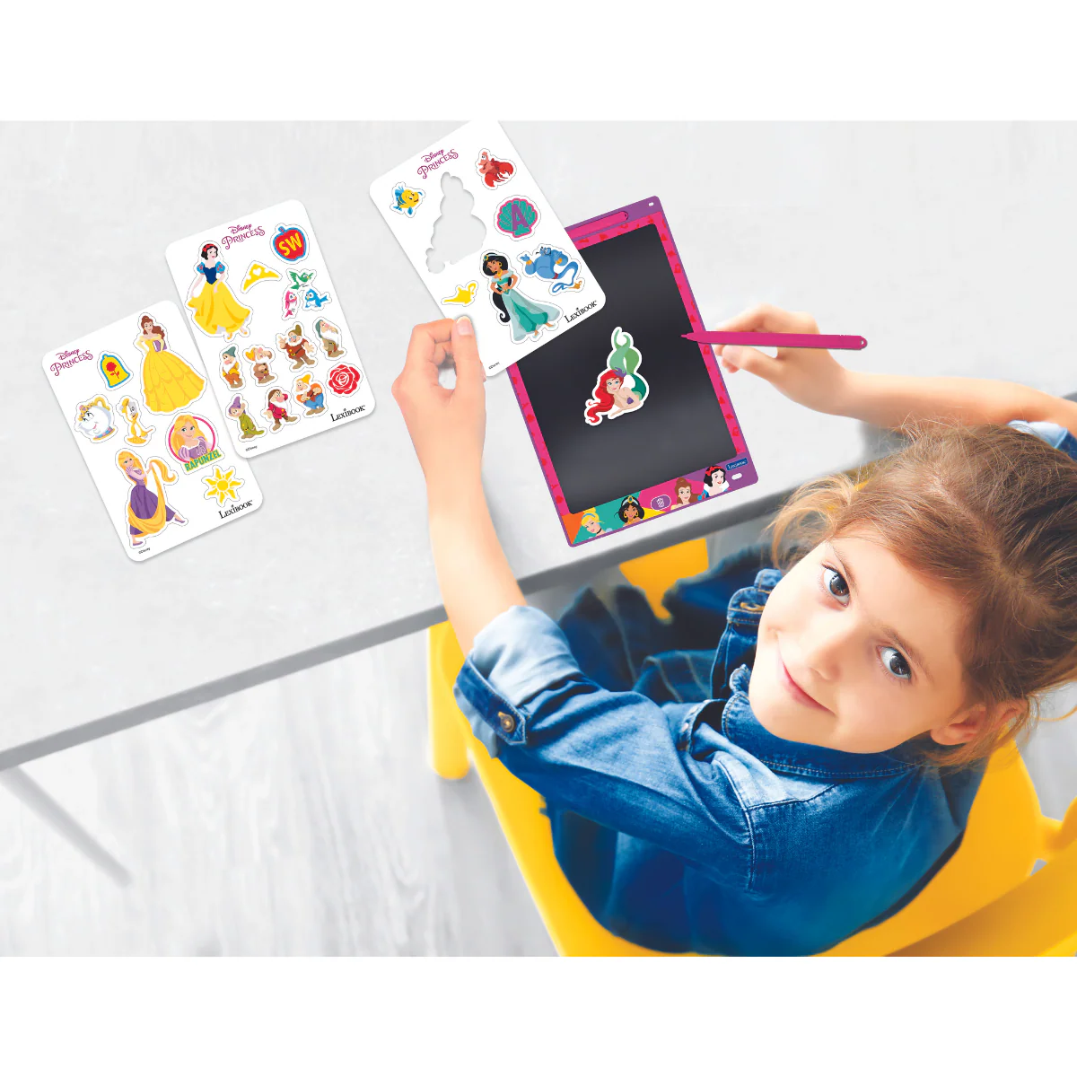 Disney Princess 11’’  multicolor learning drawing E-ink tablet with stencils - Image 5