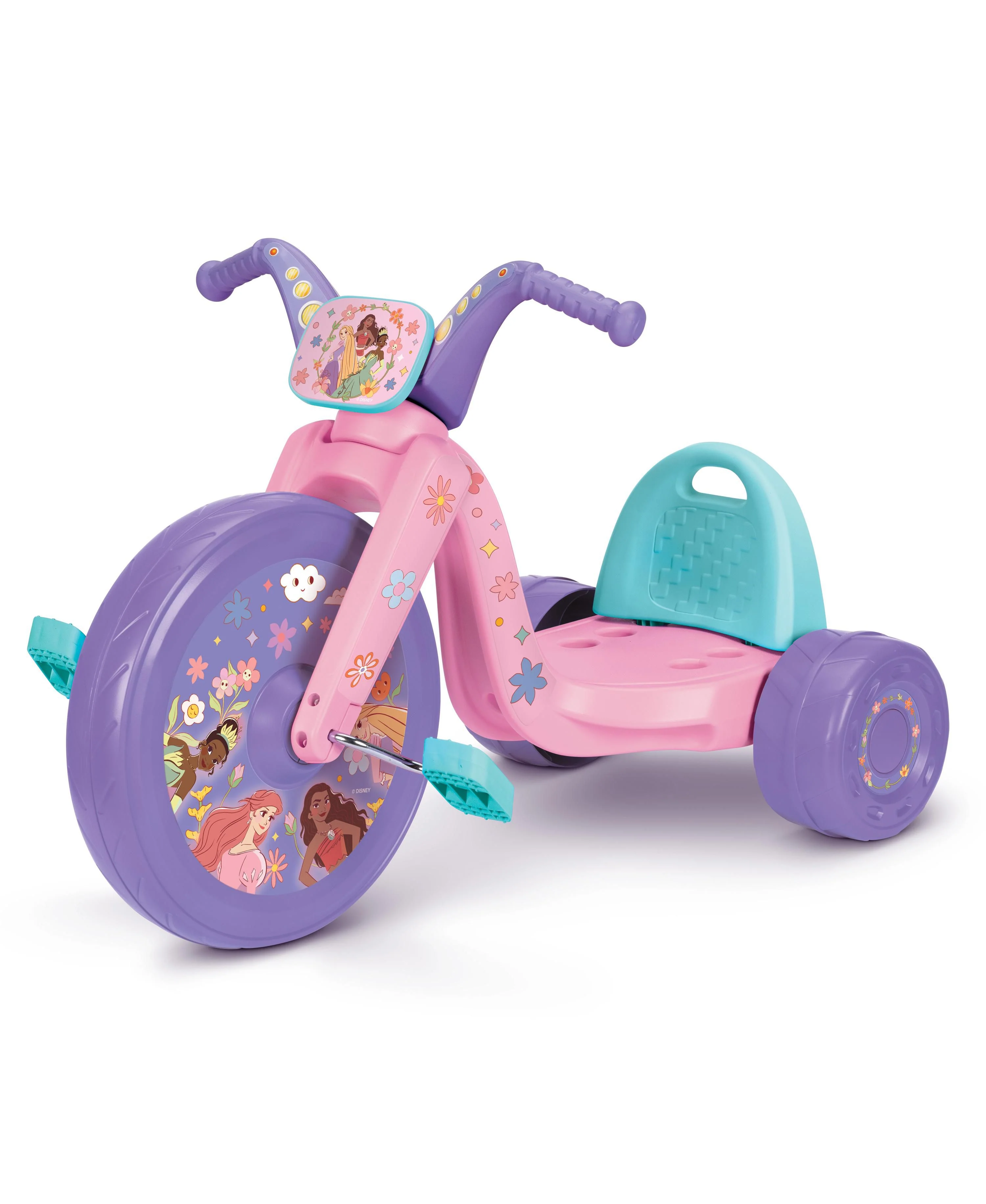 Girls 15 inch Disney Princess Fly Wheel Cruiser Bike - Image 3