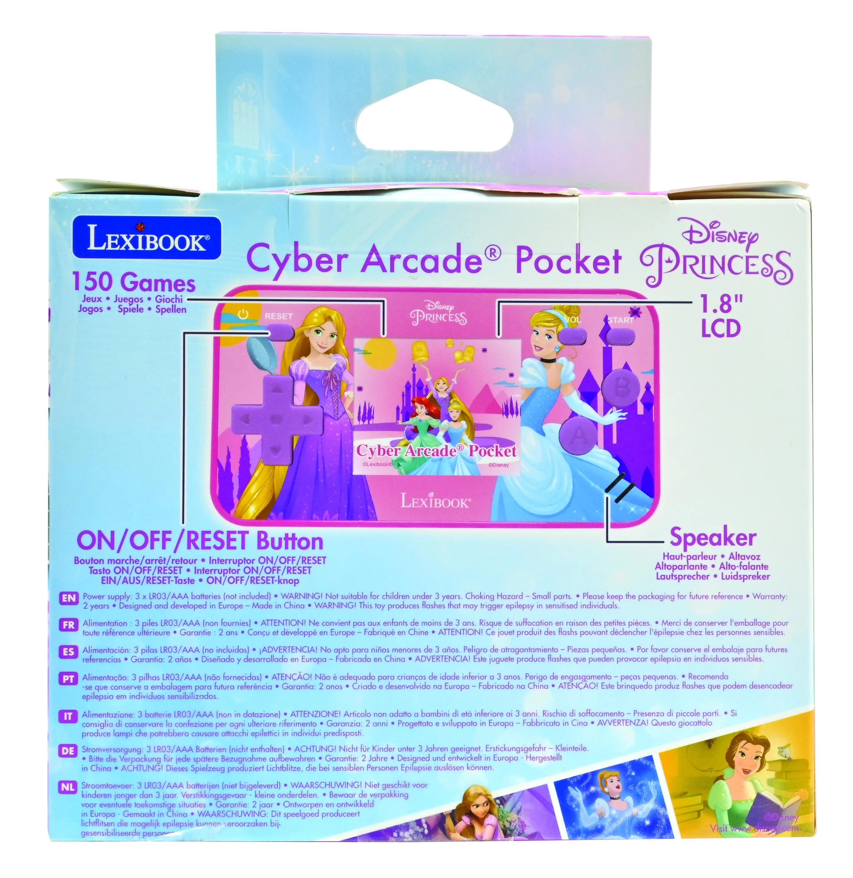 Disney Princess Handheld Console Cyber Pocket Arcade - Portable Gaming - Image 8